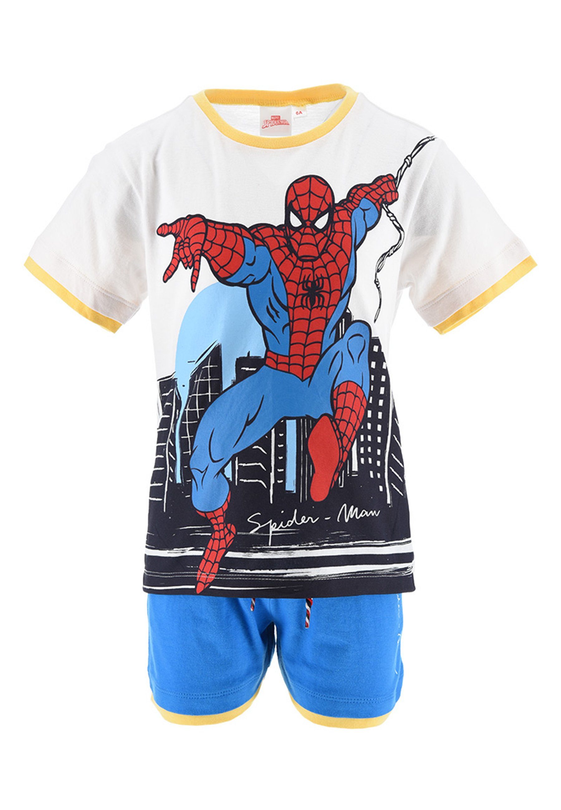 Spiderman T-Shirt & Shorts Marvel Bekleidungs-Set Shorty Shorts (2-tlg) und T-Shirt