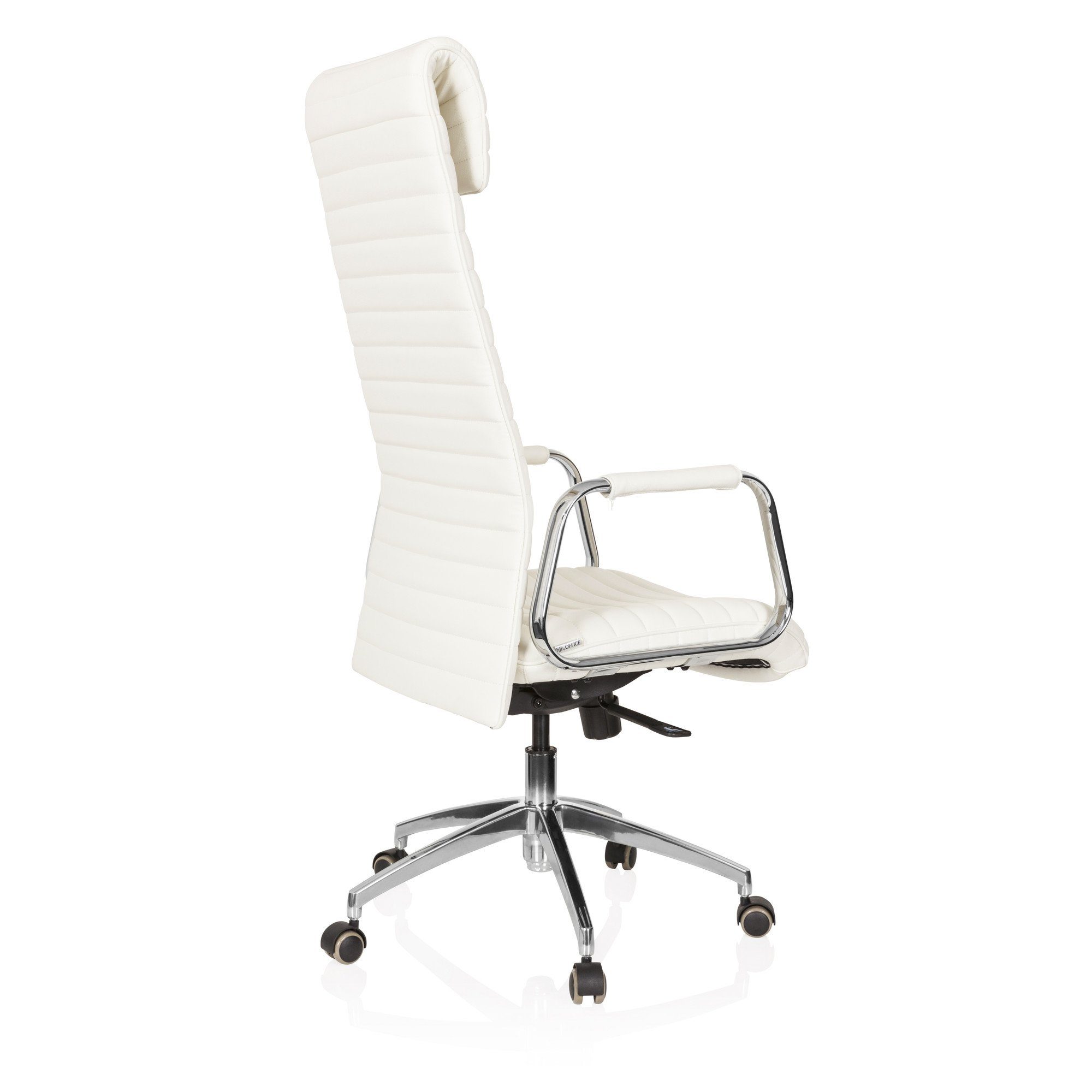 OFFICE Drehstuhl ergonomisch St), Luxus hjh Chefsessel 20 Armlehnen mit Leder ASPERA (1 Bürostuhl Cremeweiß