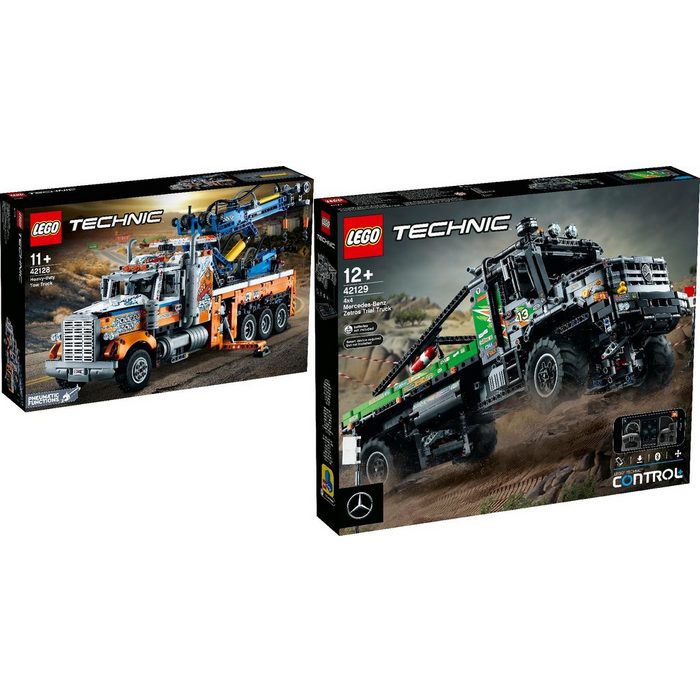 LEGO® Konstruktions-Spielset Technic 2er Set: 42128 Schwerlast-Abschleppwagen +