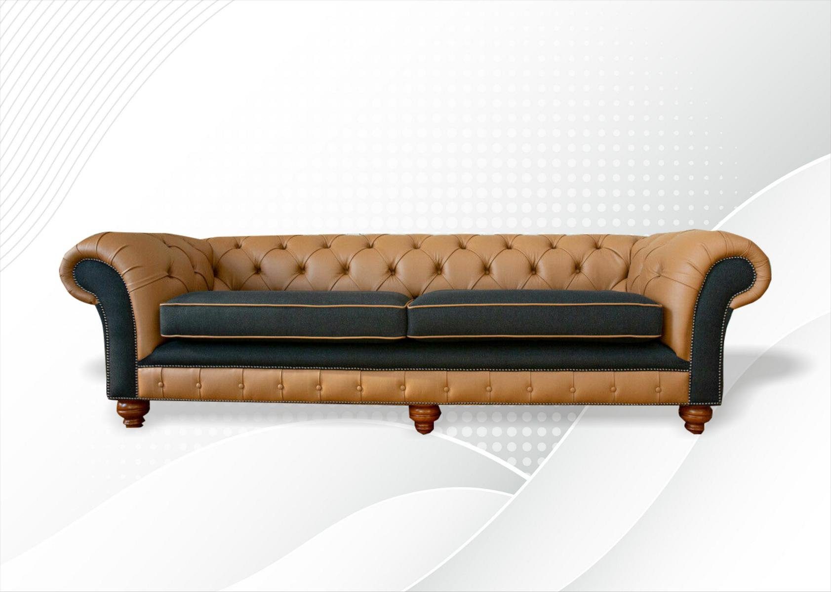 JVmoebel Big-Sofa, Design Couch Sitzer Sofa 260 cm Chesterfield 4