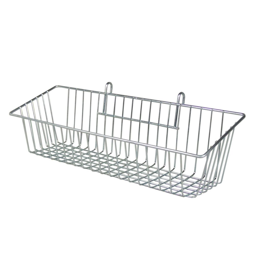 GERSO Drahtkorb Gitterkorb 43 x 13 cm, zur Aufhängung an Gitterwänden