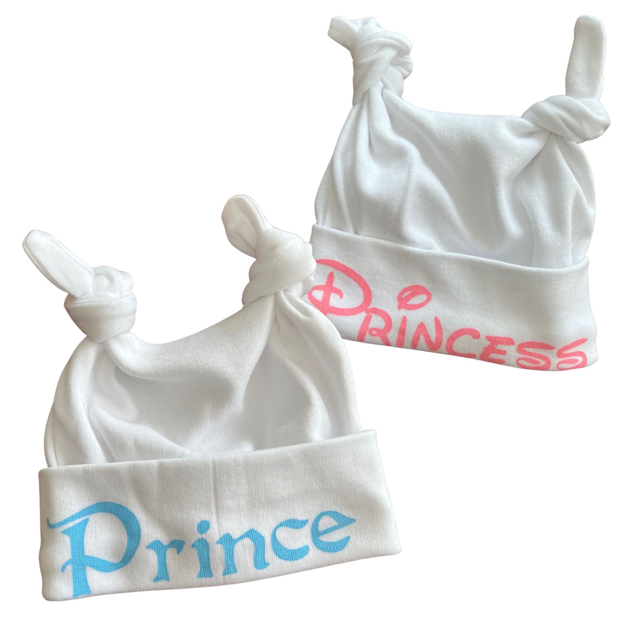 Babymajawelt Erstlingsmütze Babymütze Prince, Princess - Neugeborenen Mütze 0-3 Monate, Babymädchen, Babyjunge zur Auswahl verstellbar, elastisch, hoher Tragekomfort, Made in EU