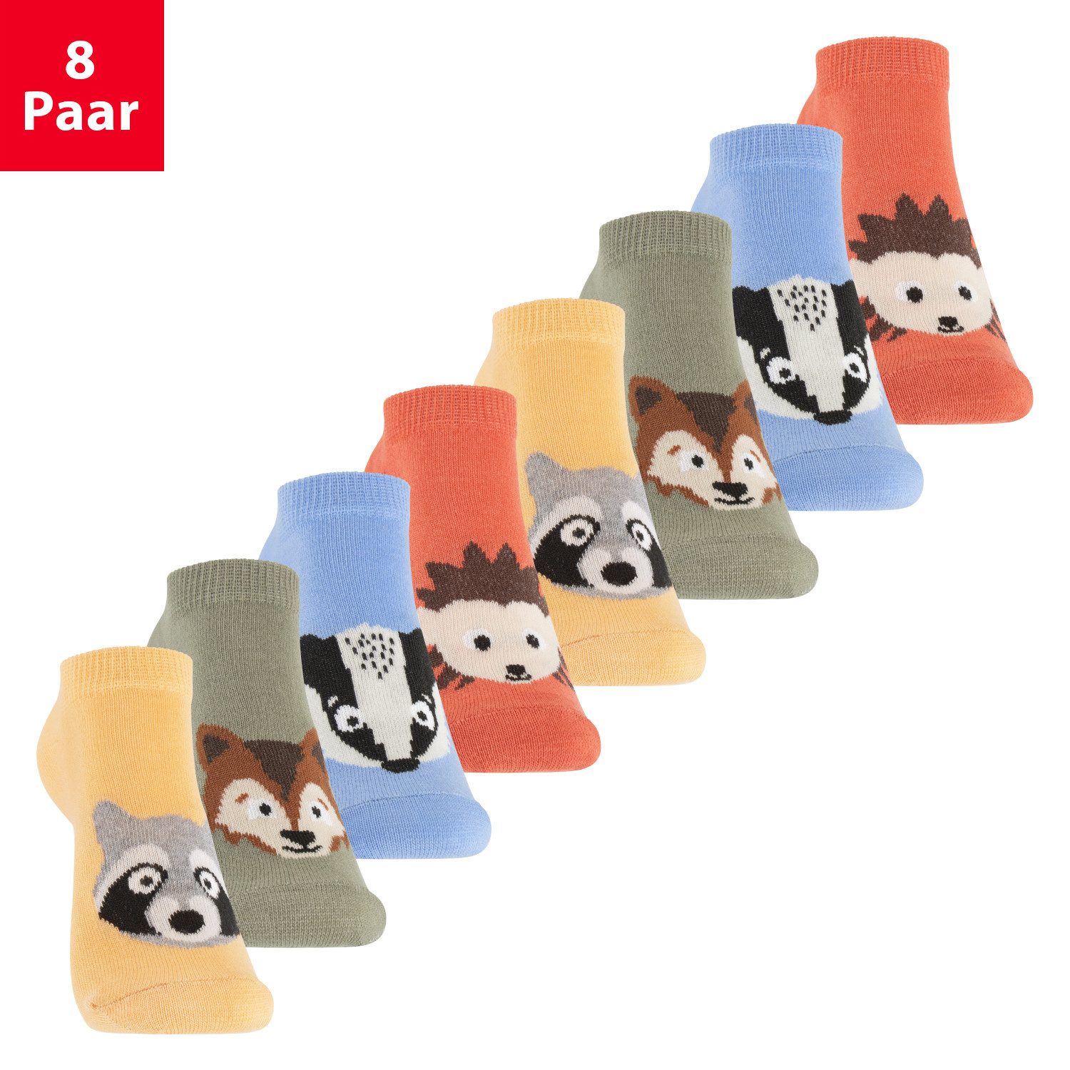 Footstar Kurzsocken Kinder Socken (8 Paar) für Mädchen & Jungen bunt