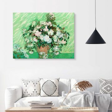 Posterlounge Alu-Dibond-Druck Vincent van Gogh, Rosen, Wohnzimmer Malerei