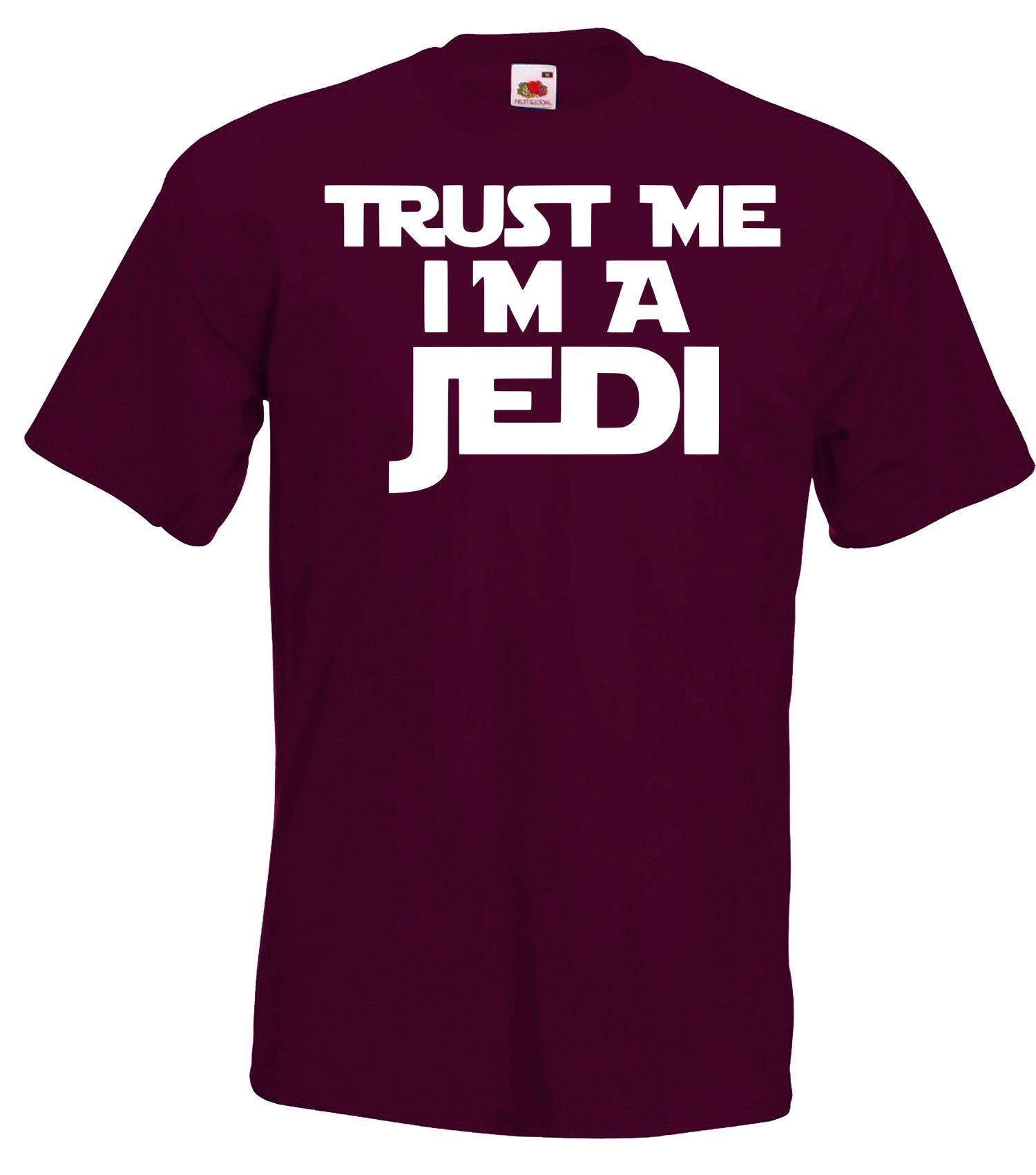 Youth Designz T-Shirt Trust me I'm a Jedi Herren T-Shirt mit lustigen Spruch Burgundy