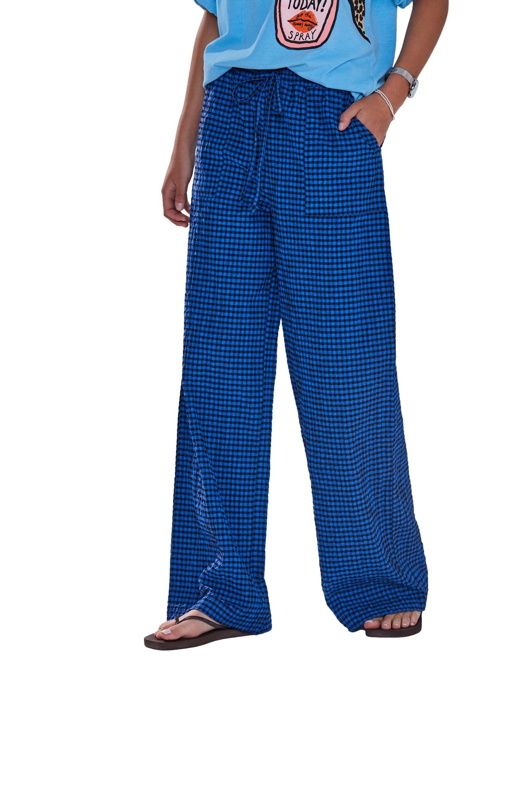 Next Palazzohose Strukturierte Hose mit weitem günstig online kaufen