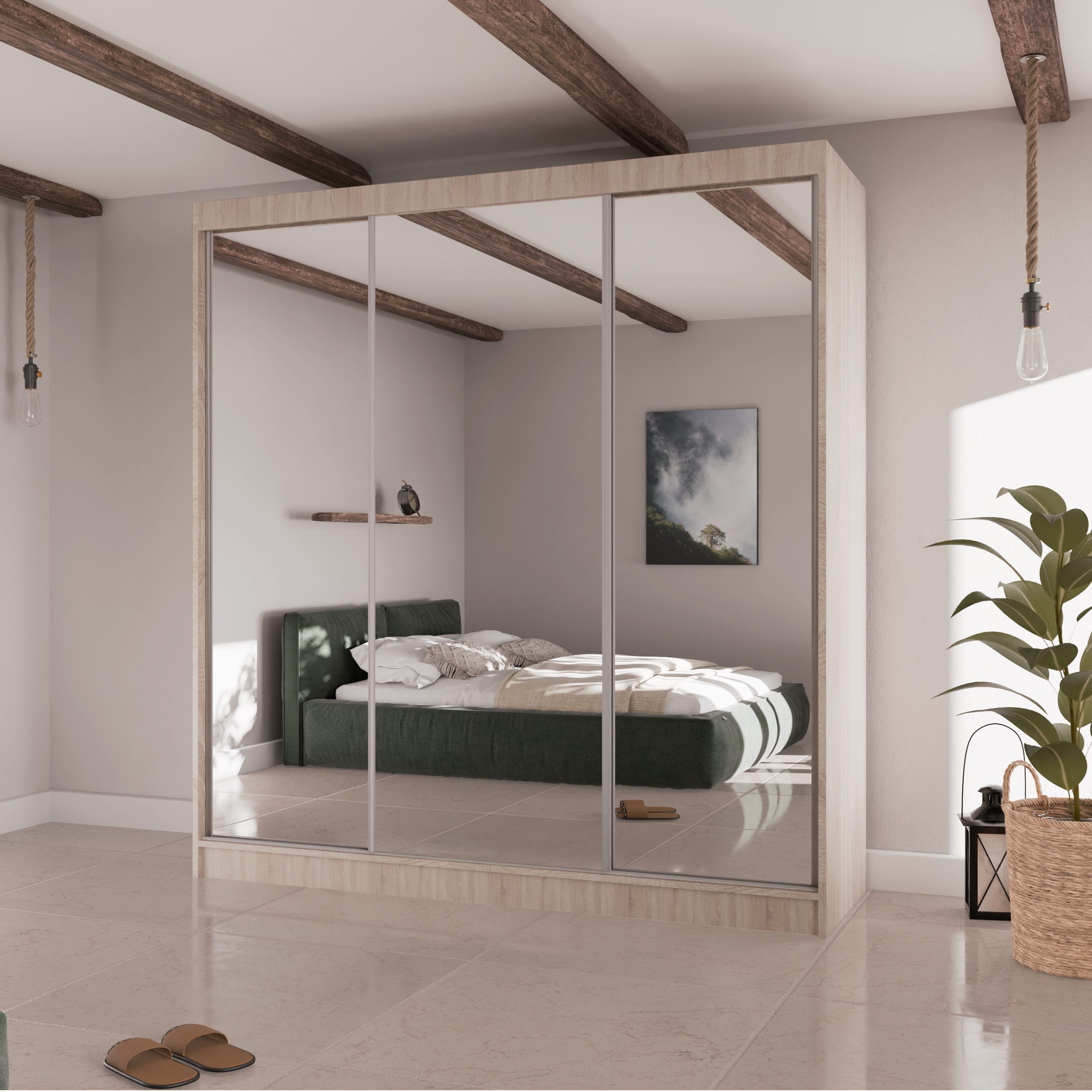 Beautysofa Kleiderschrank HOMA II Breite: 200 günstig online kaufen