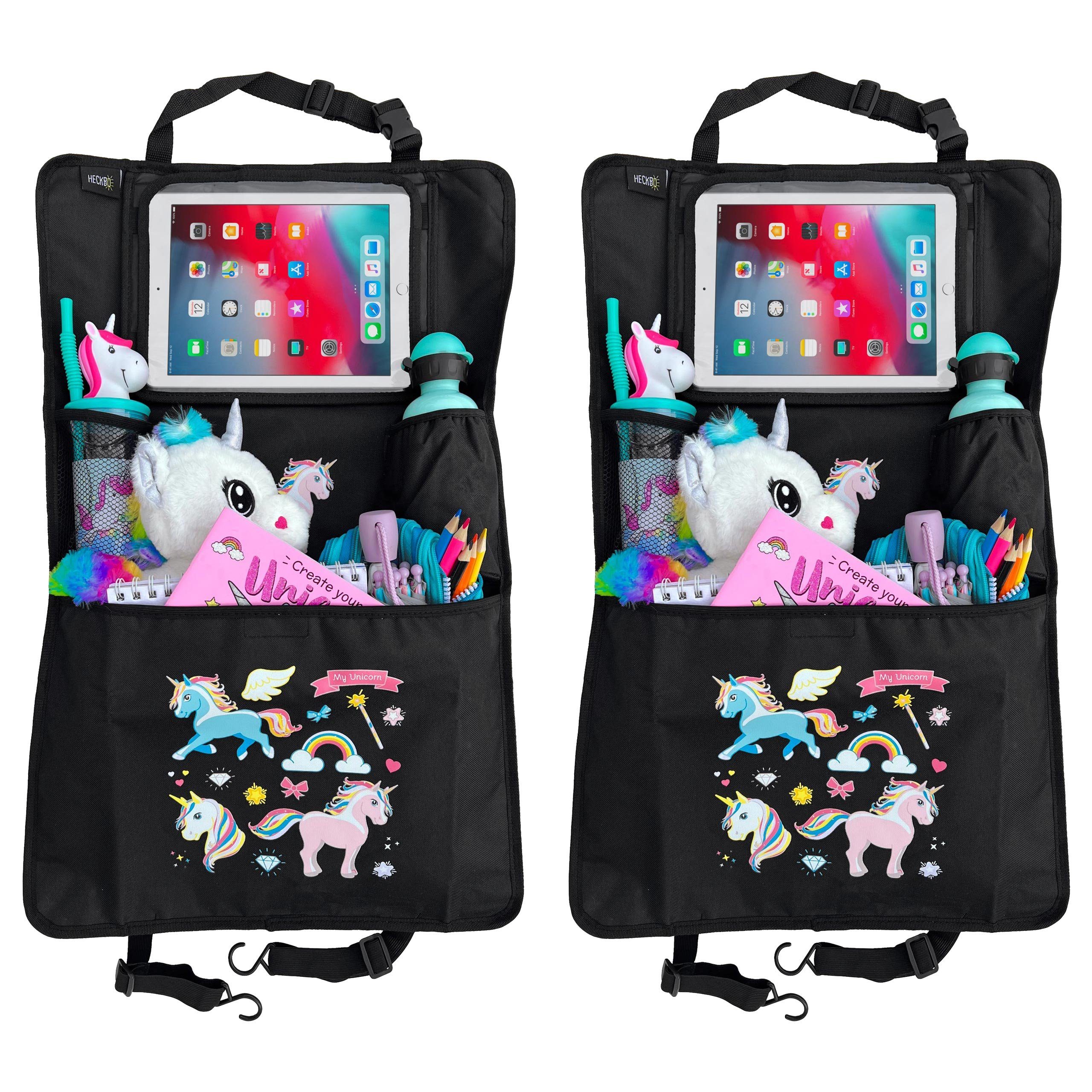 HECKBO Rücksitzorganizer KInder Auto Einhorn Einhorn 2x Organizer