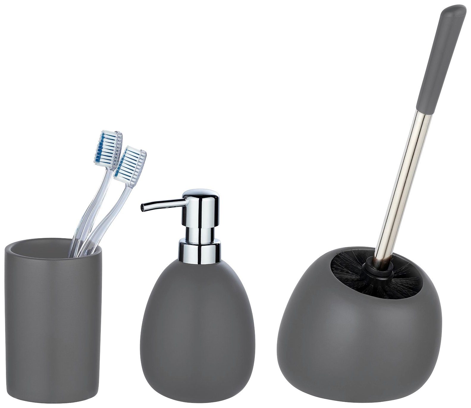 WENKO Badaccessoire-Set Polaris, Set, 3 tlg., 3-teiliges Badaccessoires-Set  im trendigen Design