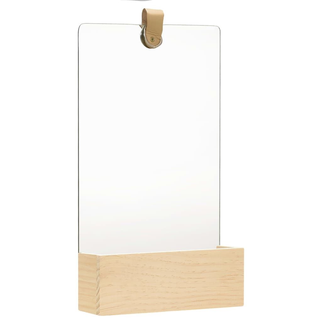 vidaXL Spiegel Wandspiegel Kiefer Massivholz 23x39,5 cm (1-St)