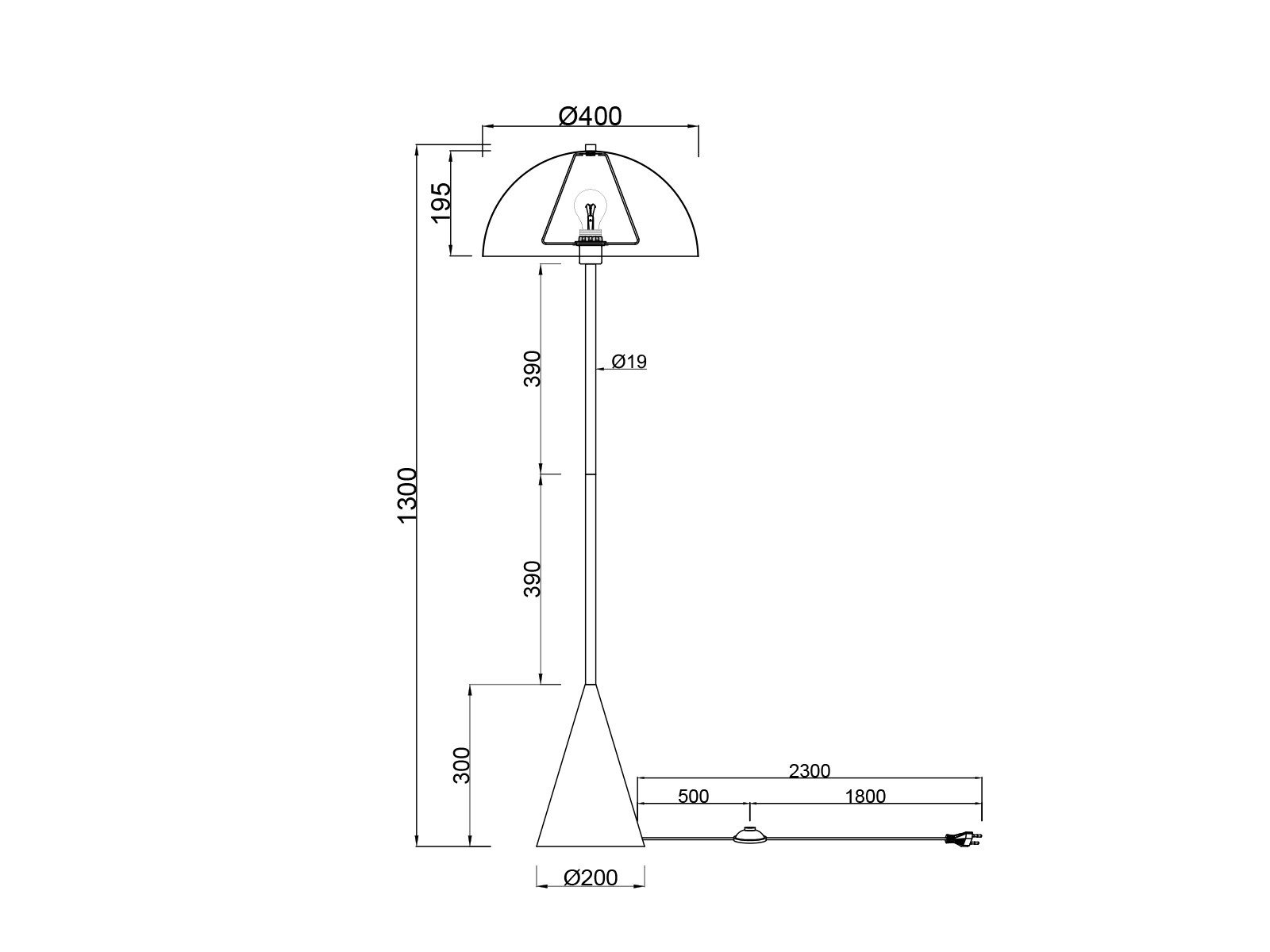 TRIO Leuchten LED Stehlampe, Dimmfunktion, LED wechselbar, Warmweiß, kleine coole Pilz-lampe stehend für Zimmer Ecke, Höhe 130cm