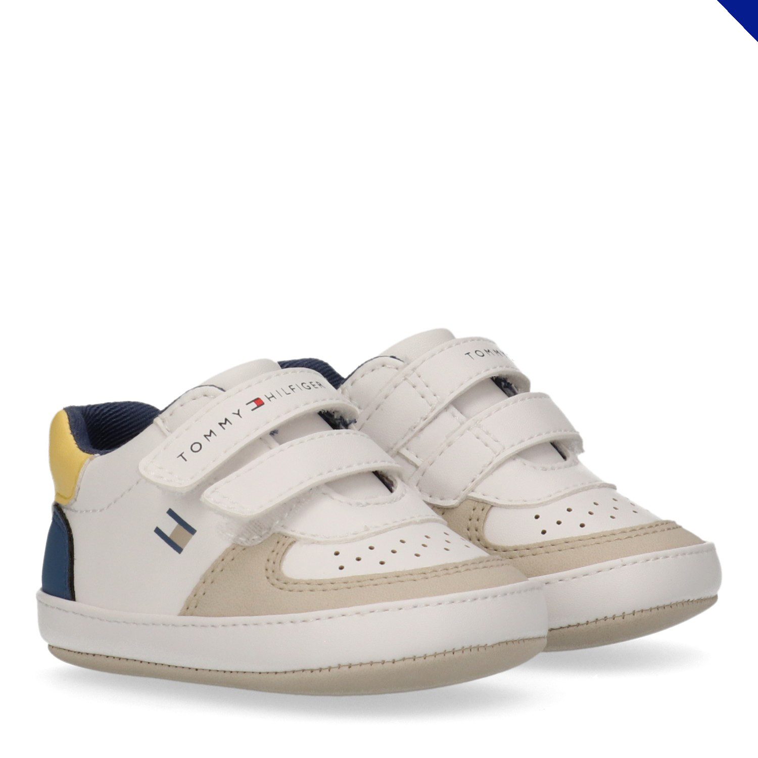 Tommy Hilfiger Lauflernschuh Retro Sneaker, Klettschuh, Halbschuh für Babys, mit Lochmuster