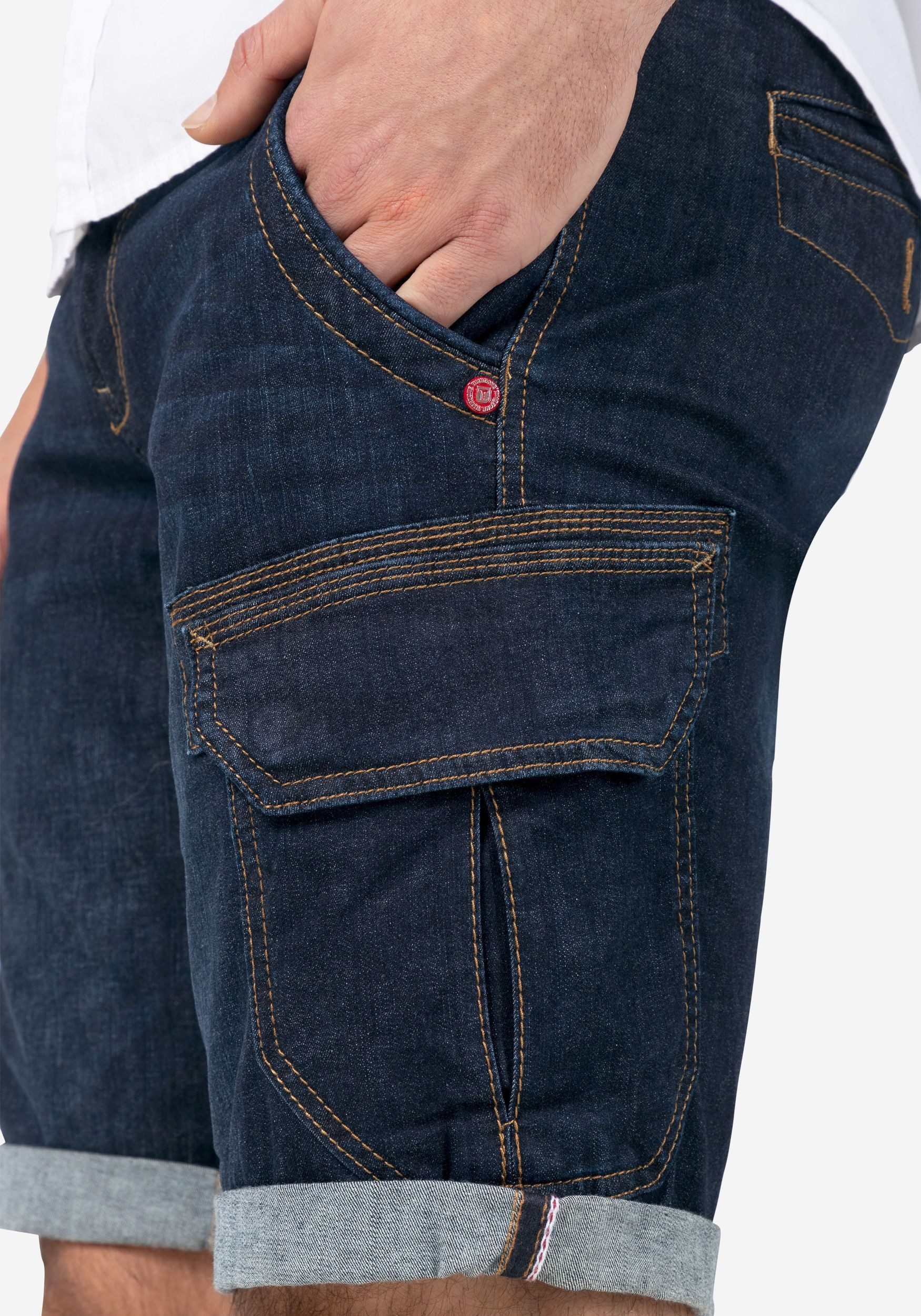 TIMEZONE Jeansshorts Cargo mit Kontrastnähten Denim Slim StanleyTZ Short
