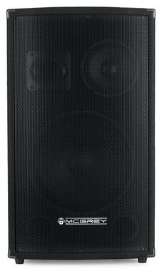 McGrey SL-12/3 3-Wege DJ PA Box Lautsprecher (300 W, Passiv Speaker 30cm (12 zoll), 3-Wege System, Holzgehäuse)