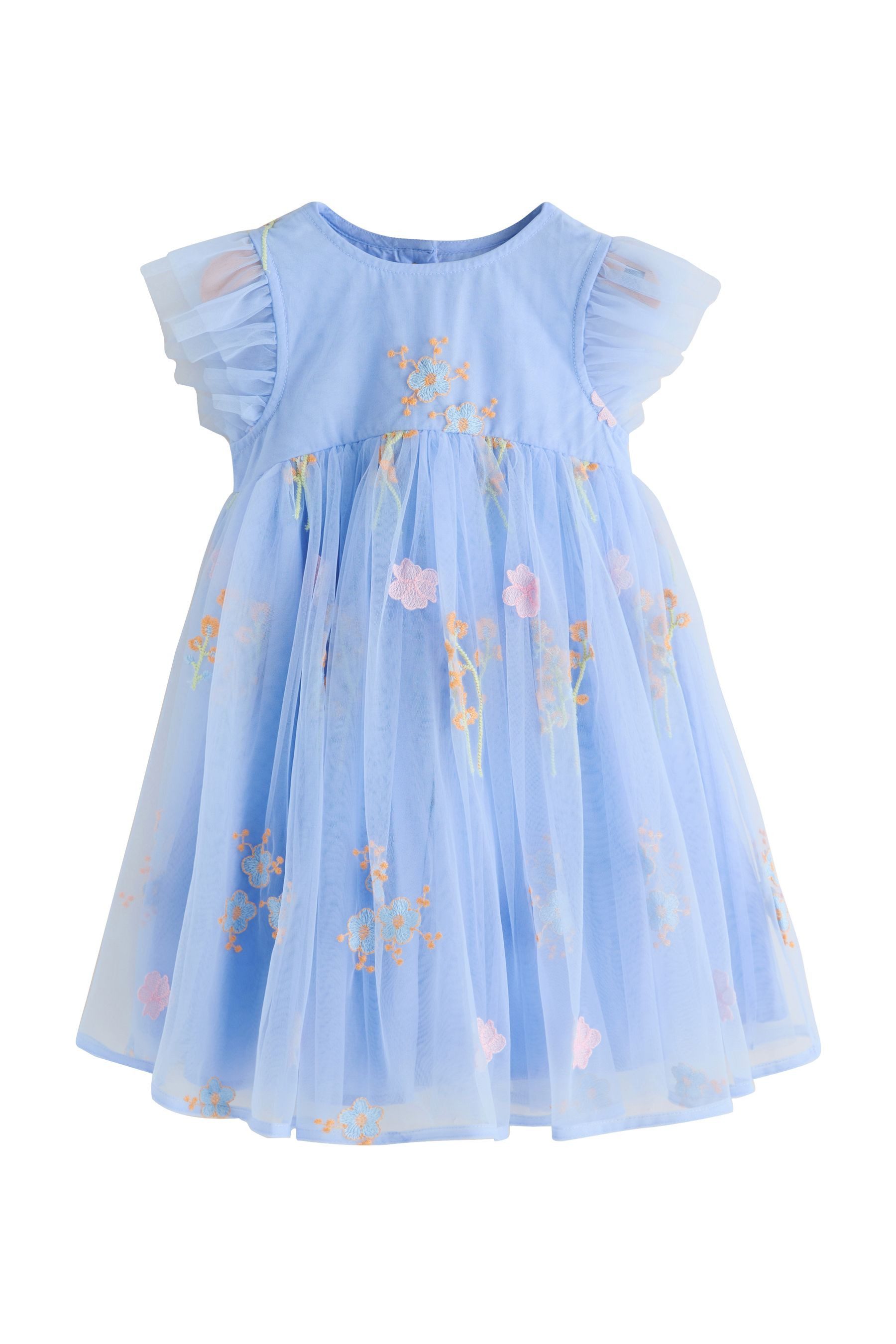 Meshkleid Besticktes Kleid aus Netzstoff