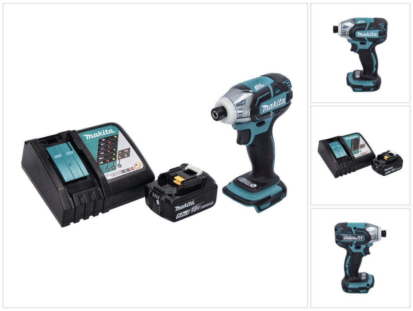 Makita Schlagschrauber Makita DTS 141 RT1 Akku Impulsschrauber 18 V 40 Nm 1/4" Brushless + 1x