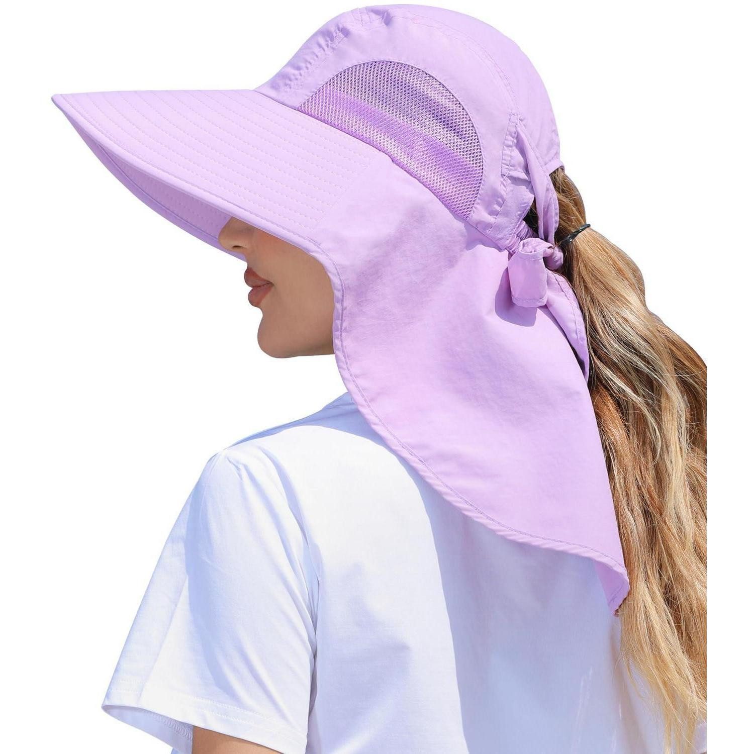 LuxusKollektion Fischerhut Damen Sonnenhut Breiter Krempe UV Schutz (1-St)