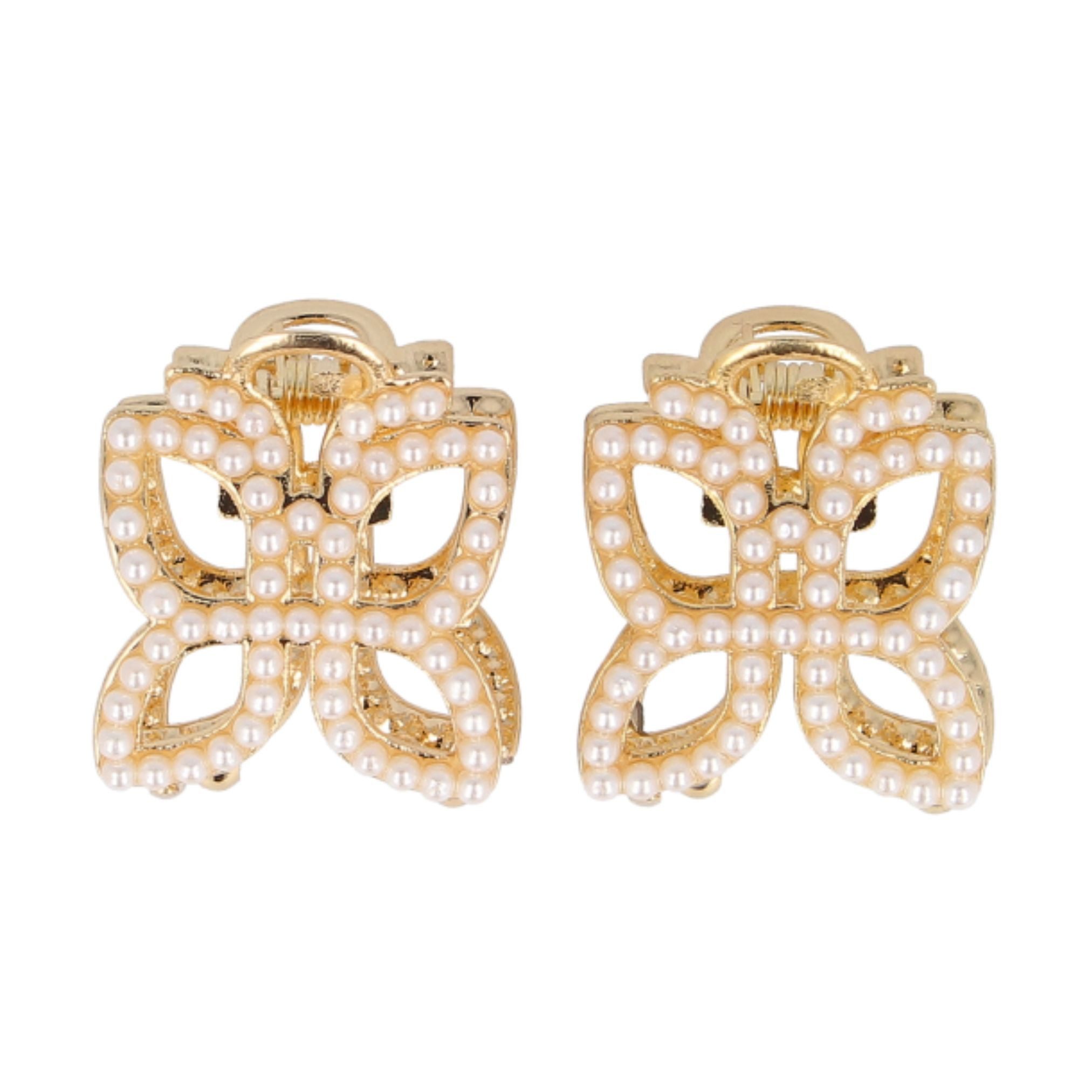 PARSA Beauty Haarklammer Signature Collection Haarklammern Metall mit Perlen, 2er-Set