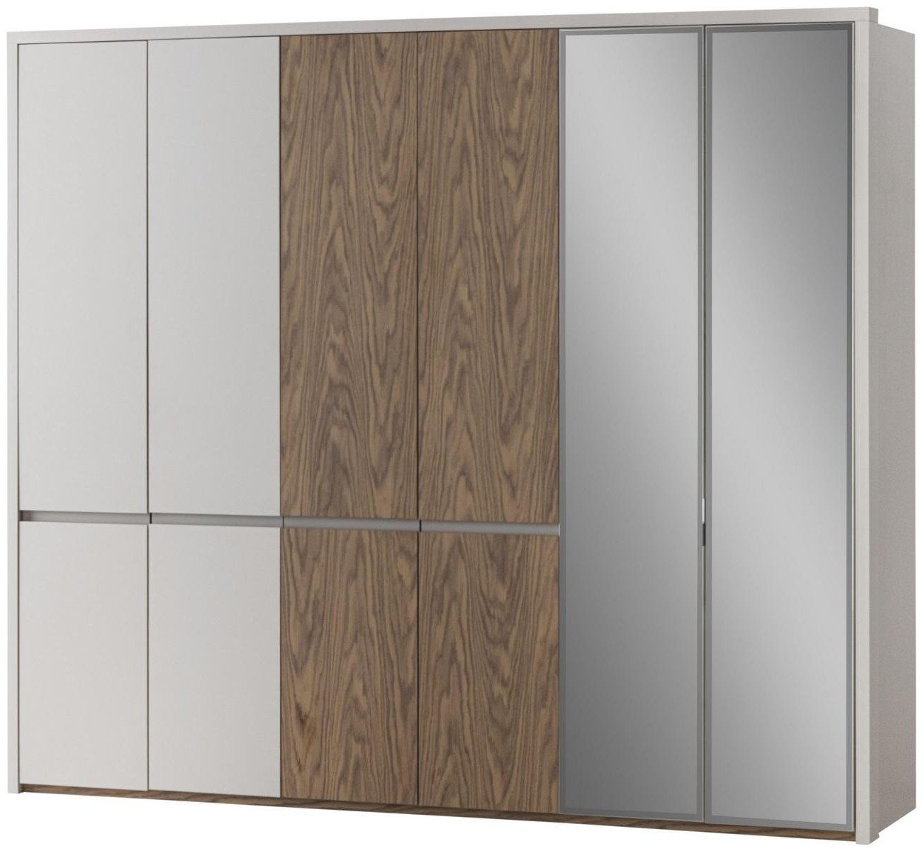 Xlmoebel Kleiderschrank Moderner Mehrfarbiger Kleiderschrank Holz Glas Schlafzimmer Stauraum