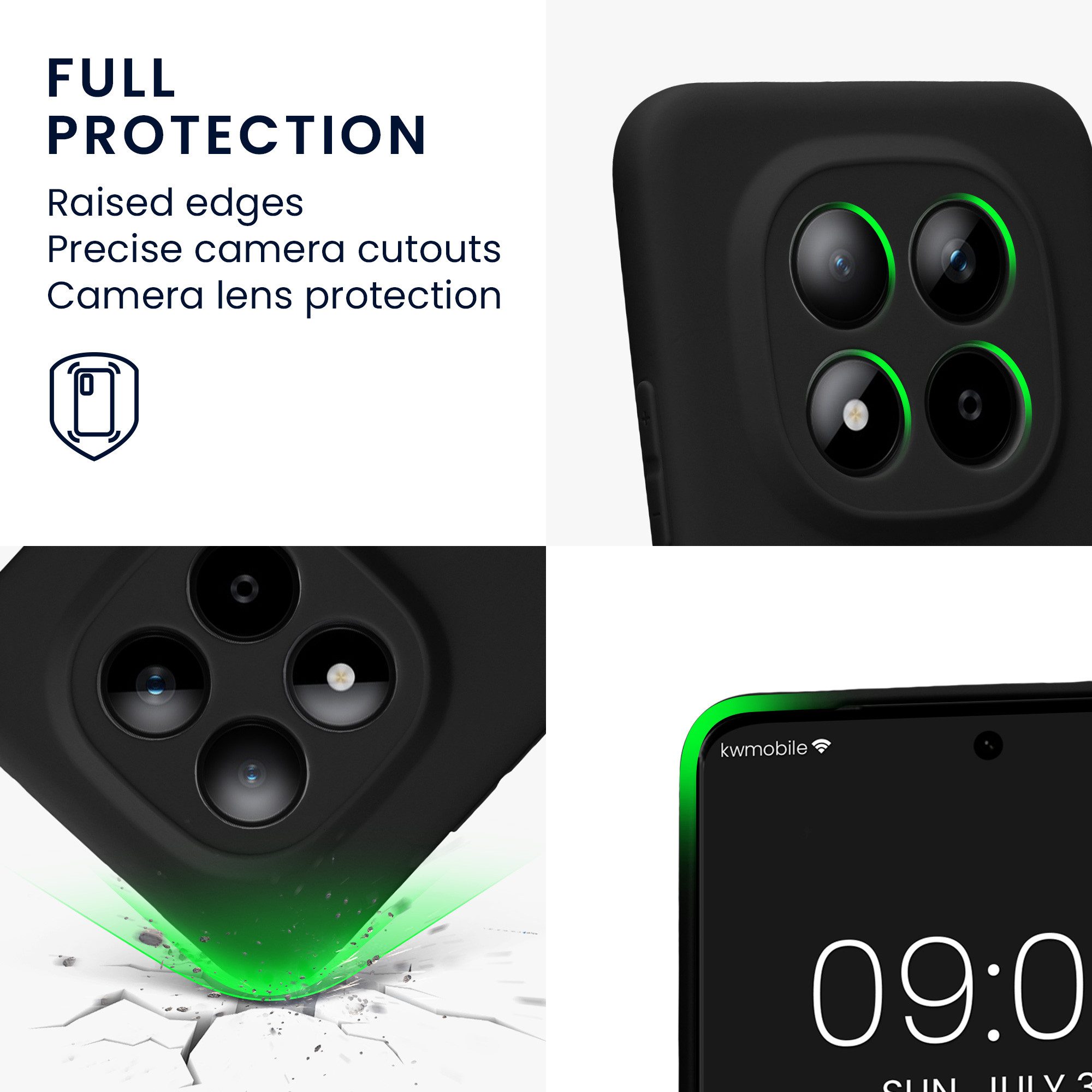 kwmobile Smartphone-Hülle Handyhülle für Xiaomi Redmi Note 15 Pro+ 5G / Poco M8 Pro 5G Hülle, Weiches Handy Silikon Case - Schutzhülle Cover