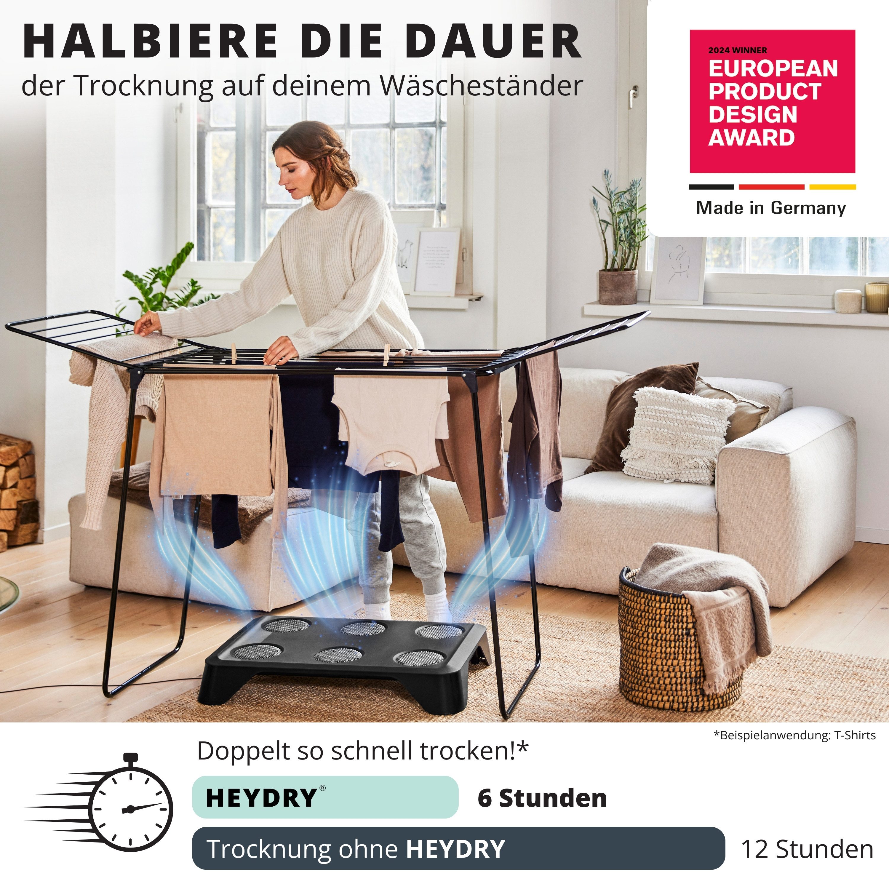 HEYDRY Elektrischer Wäschetrockner HEYDRY Lüfter für Wäscheständer, schnell günstig online kaufen