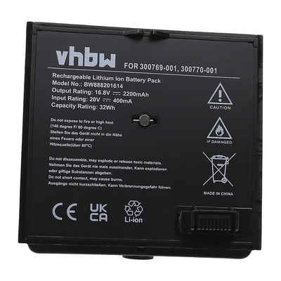vhbw Ersatz für Bose 300769-001, 300770-001 für Akku Li-Ion 2200 mAh (16,8 V)