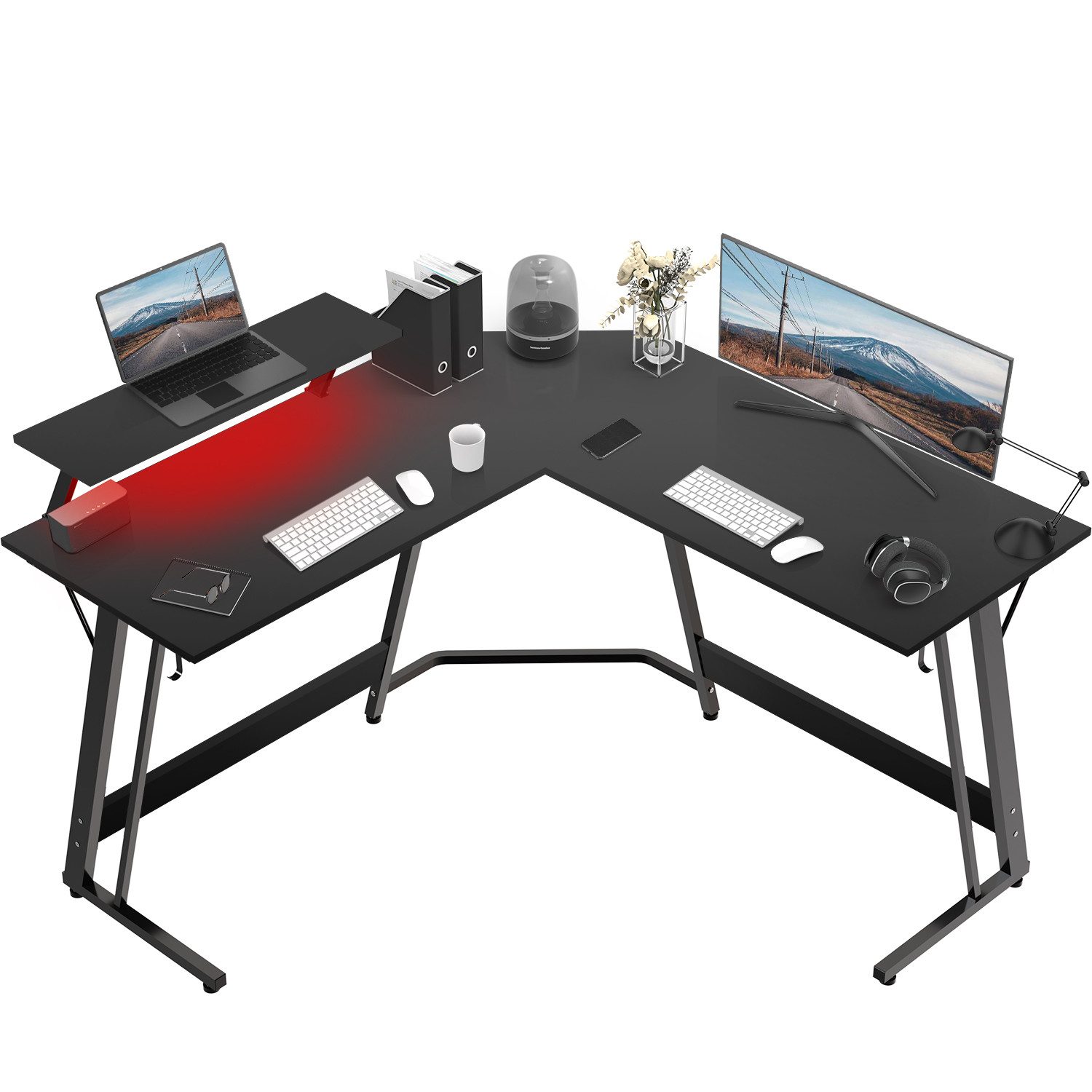 GUNJI Eckschreibtisch L-Form Spedition Schreibtisch Computer günstig online kaufen