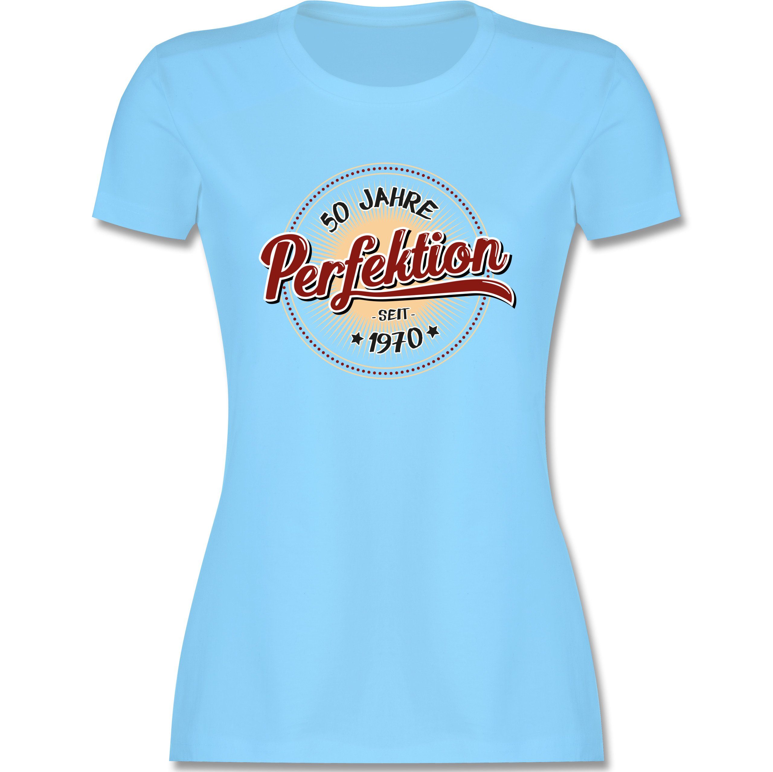 Shirtracer T-Shirt »50 Jahre Perfektion seit 1970 - Damen Premium T ...