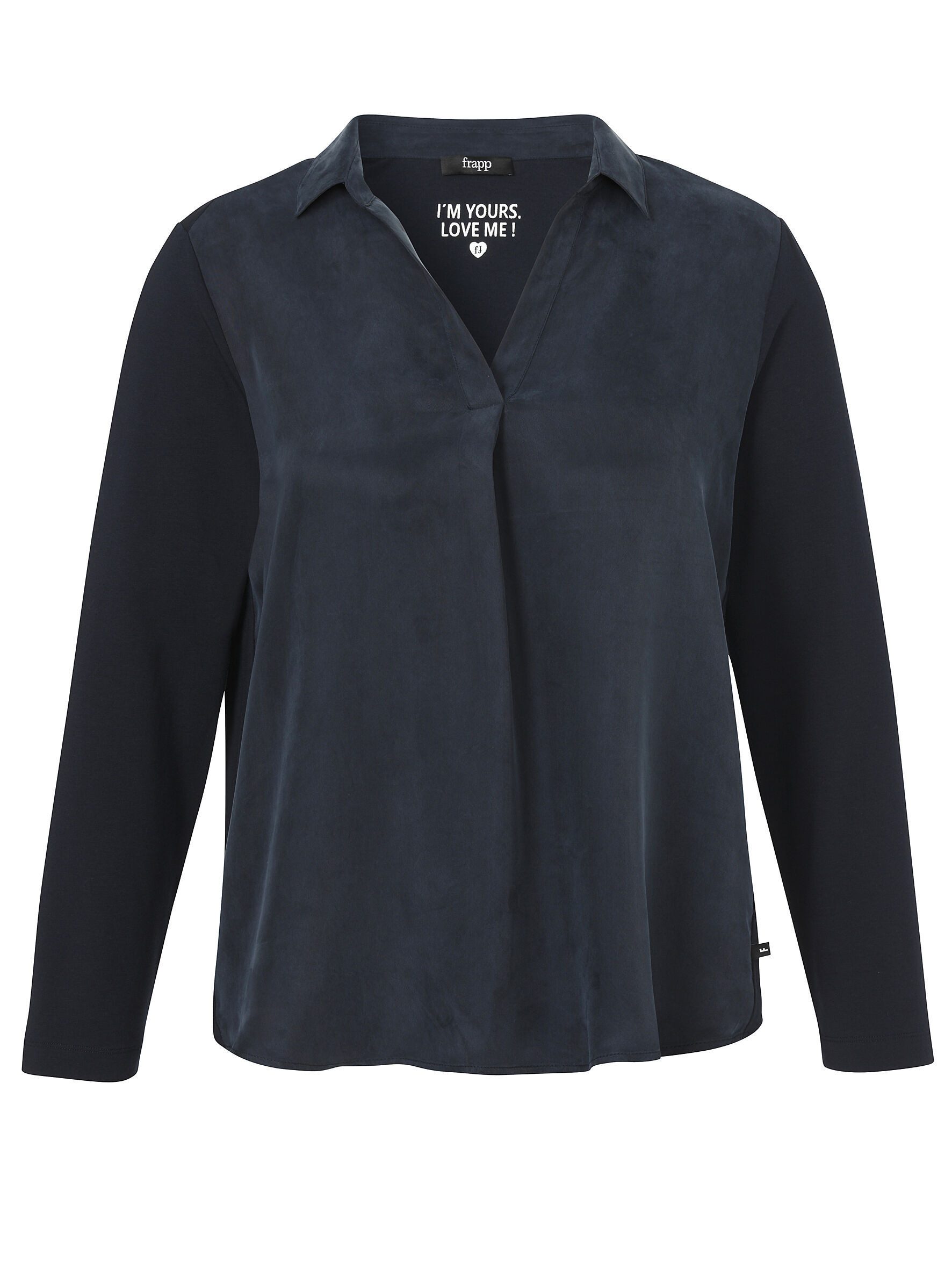 FRAPP Klassische Bluse mit leicht glänzender günstig online kaufen