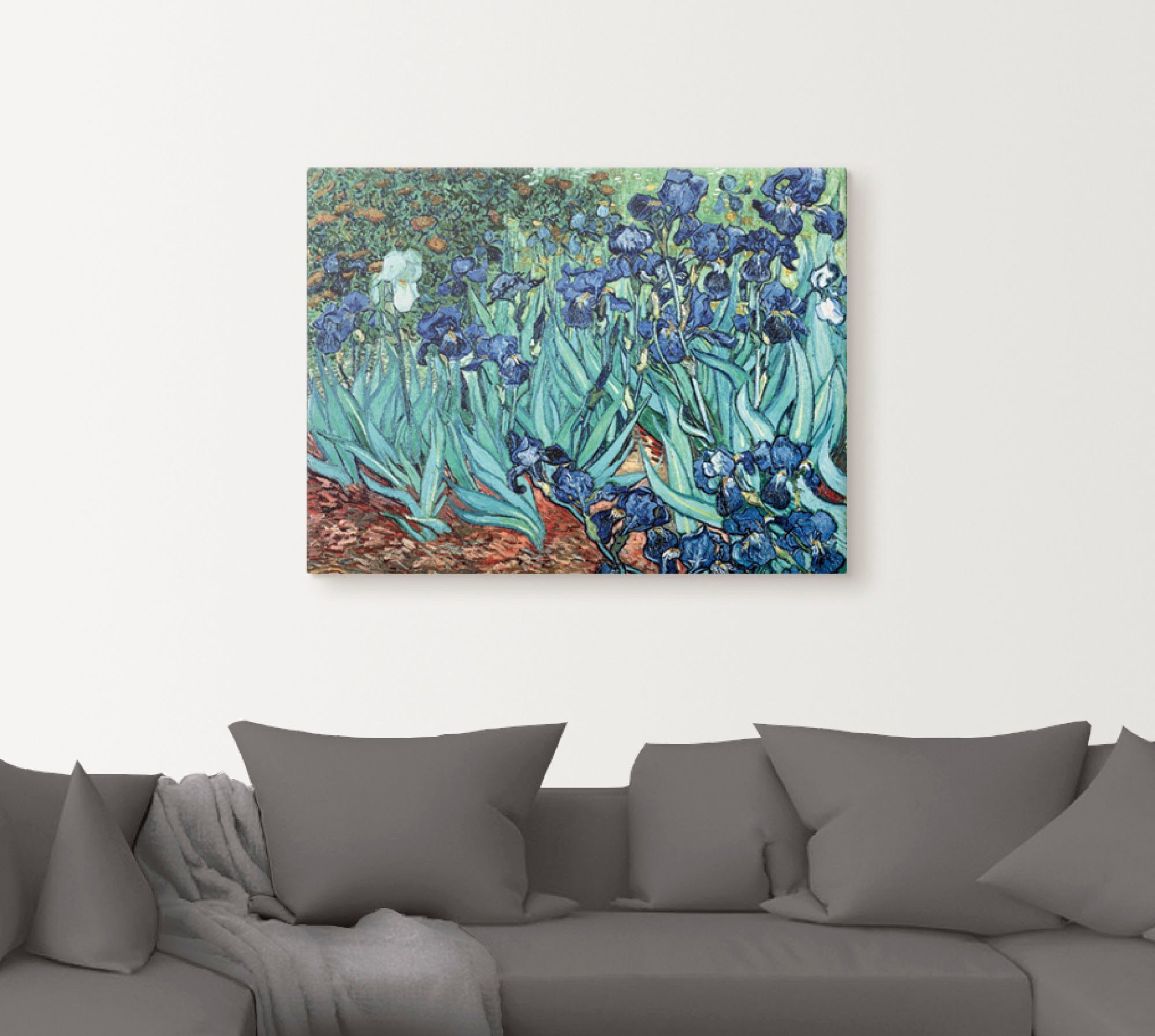 Artland Leinwandbild Iris (Schwertlilien). 1889, Blumen (1 St), auf Holzrahmen gespannt
