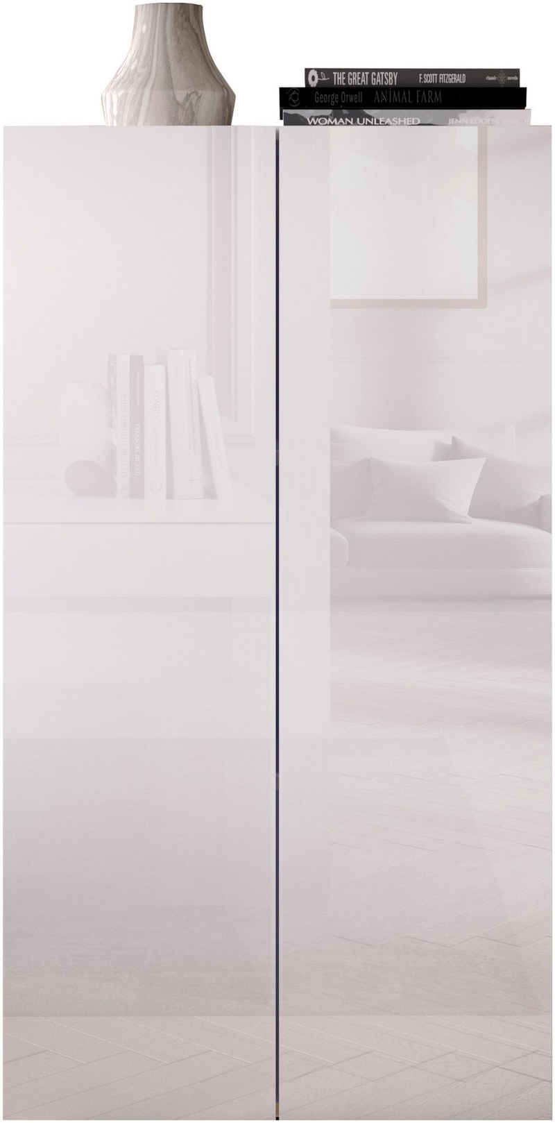LC Aktenschrank Basic, Büroschrank mit 2 Türen (2 Einlegeböden), Mehrzweckschrank in verschiedenen Farben, B 63 x H 114 cm