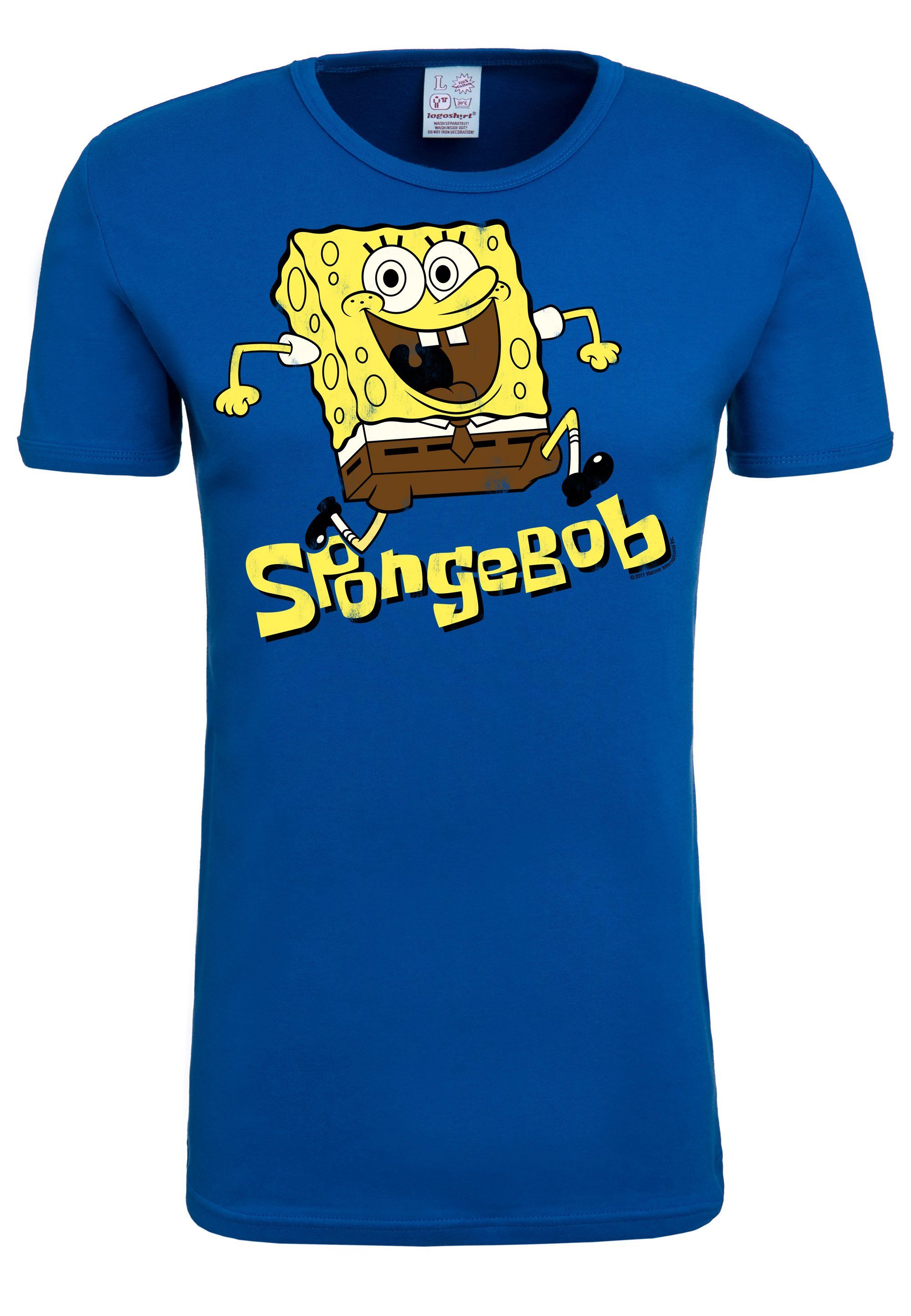 LOGOSHIRT T-Shirt Spongebob mit lizenzierten Originaldesign