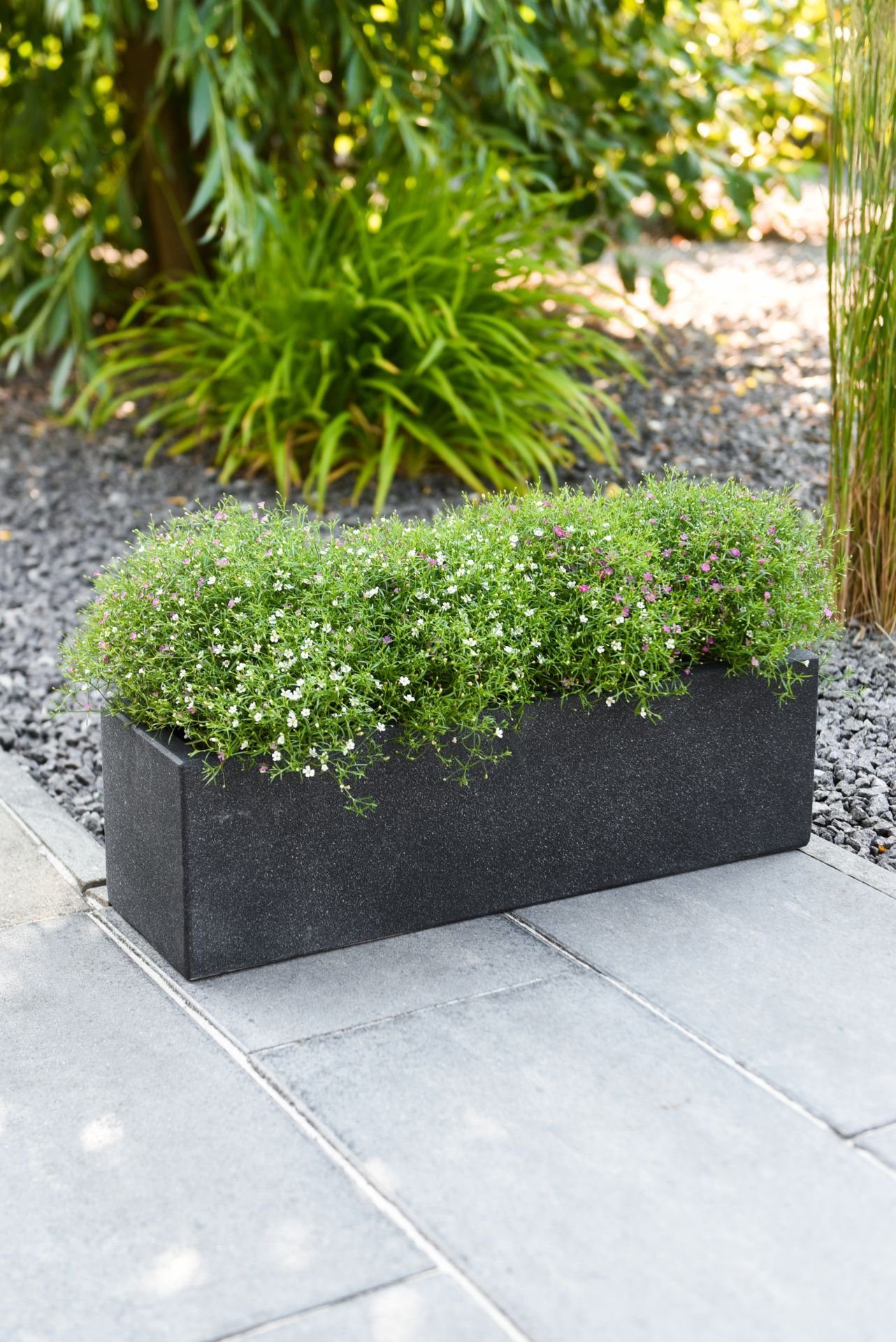 VIVANNO Balkonkasten Beton FLOBO Kasten - Anthrazit Matt (1 St), 60x18x18 cm