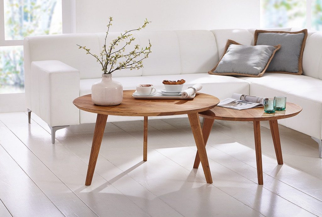 Main Möbel Beistelltisch Beistelltisch "Bern" 70cm Wildeiche massiv Olpe
