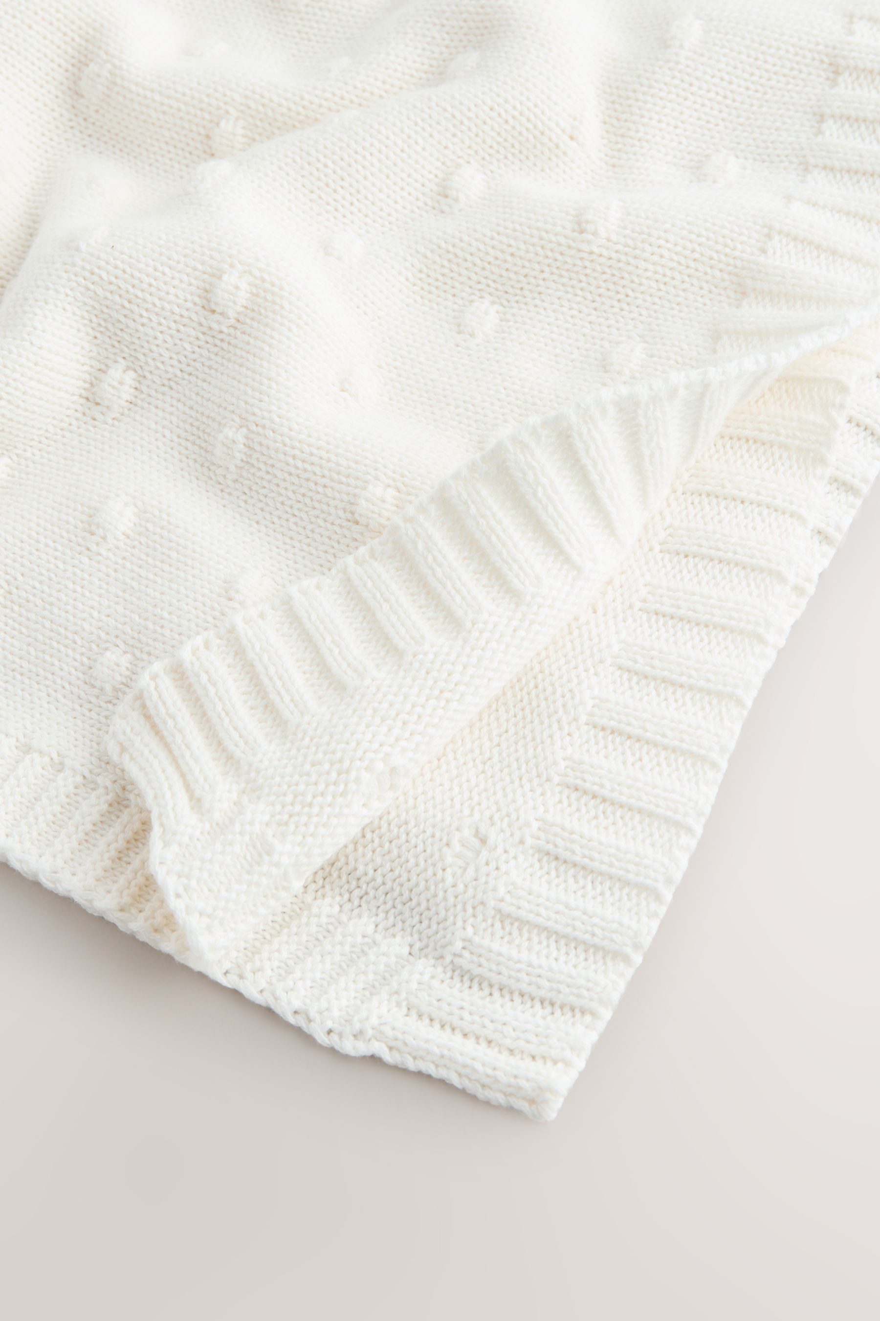 Babydecke Gepunktete Baby-Strickdecke aus 100 % Baumwolle, Next