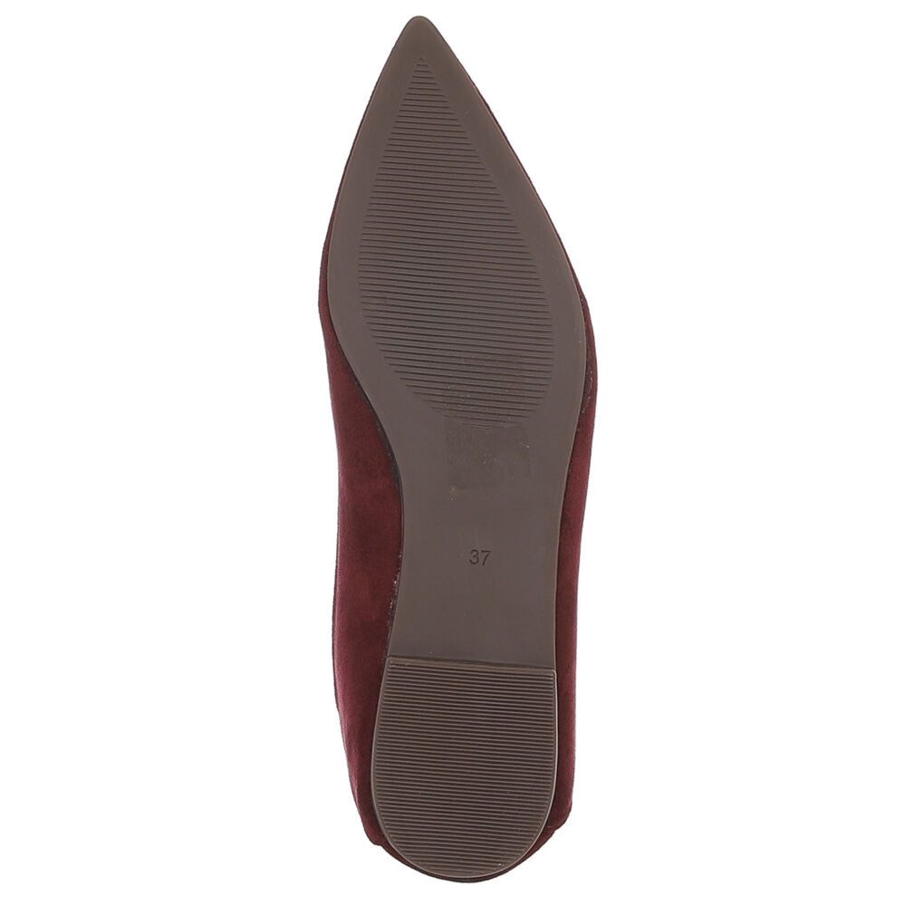 Ital-Design Damen Slipper spitz elegant ohne Verschluss Pumps (92078673) Blockabsatz Klassische Ballerinas in Weinrot