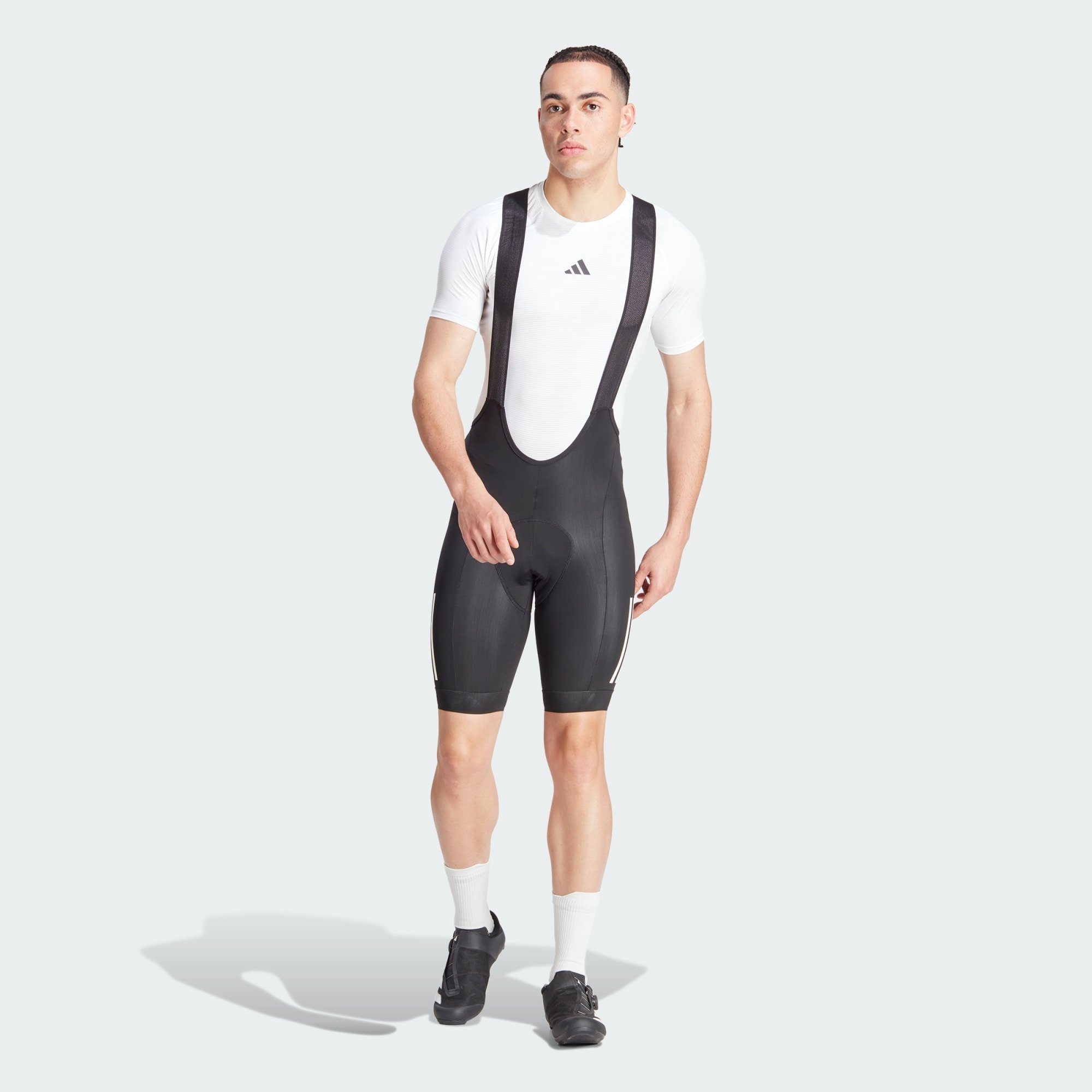 adidas Performance Fahrradhose ESSENTIALS 3-STREIFEN PADDED CYCLING TRÄGERSHORTS