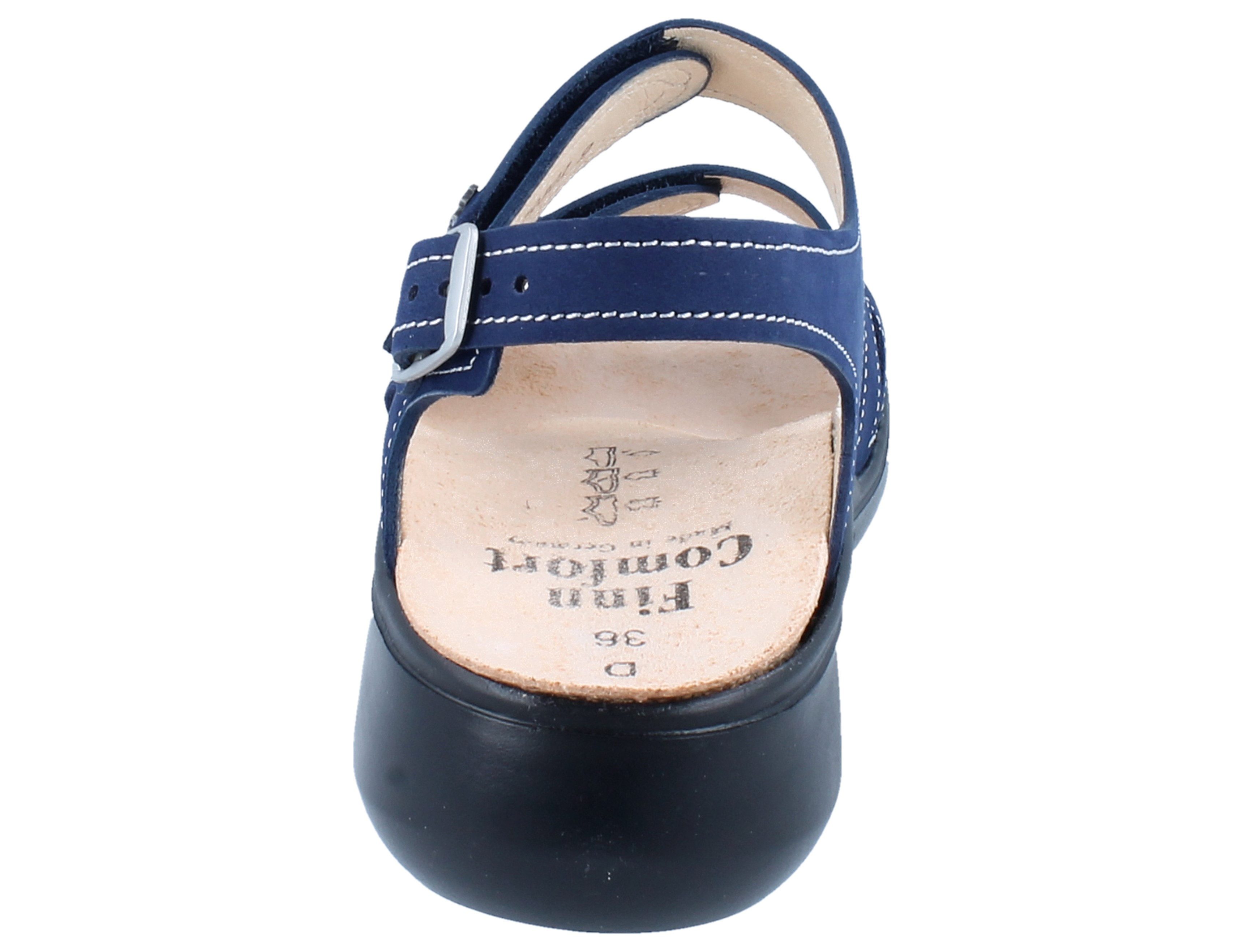 Finn Comfort FINN COMFORT Suva Damen Sandale blau Nubukleder - Größe: 39 Sandale Wechselfußbett