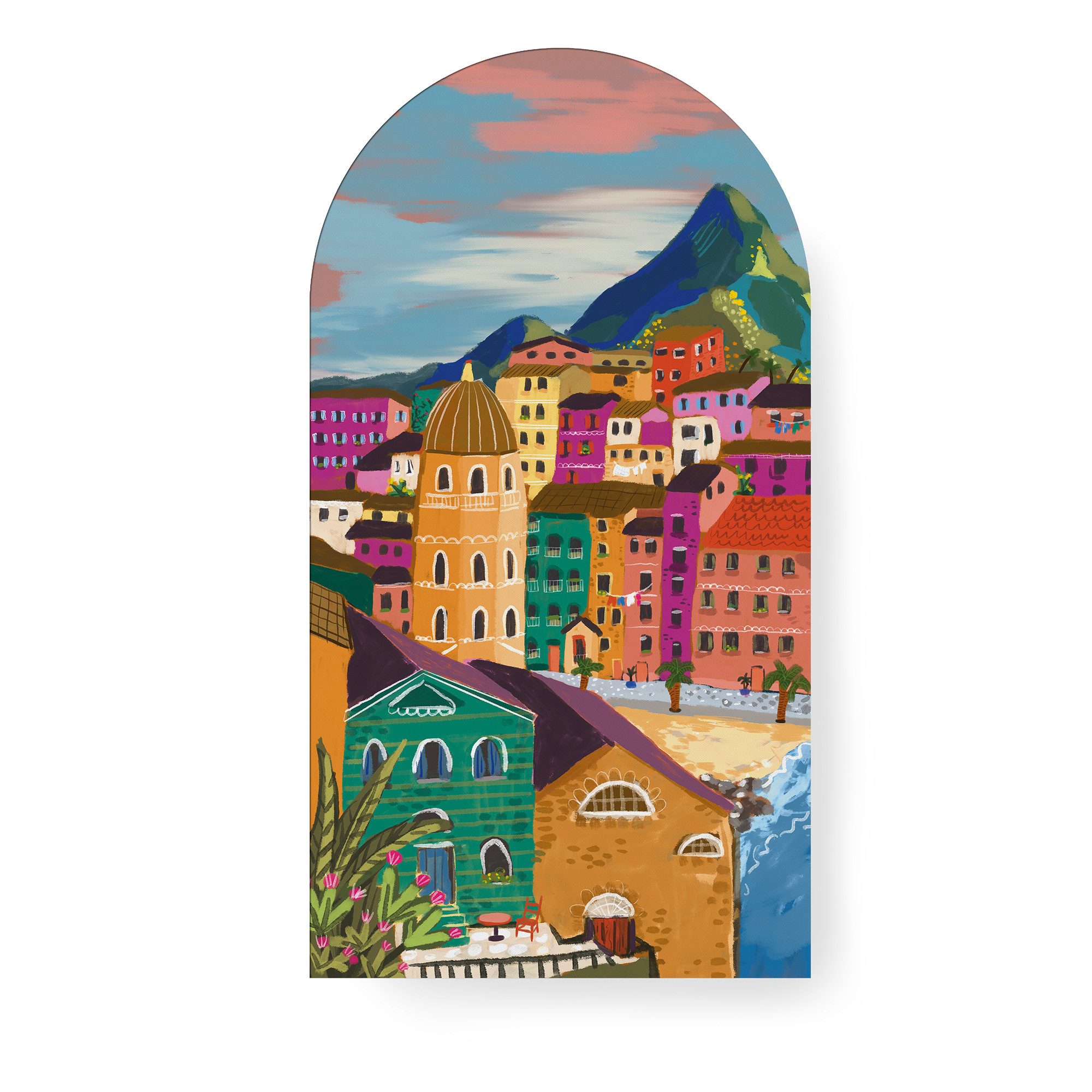 Art for the home Leinwandbild Alle Farben, Landschaft (1 St)