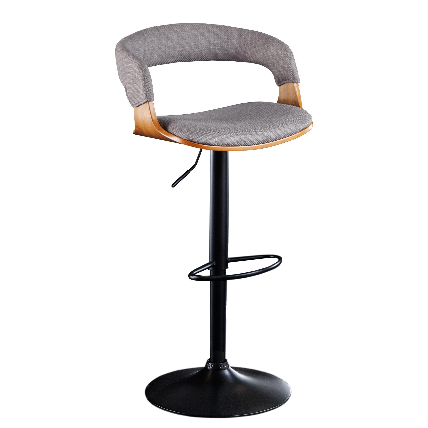 Barhocker MANHATTAN grau / natur / schwarz