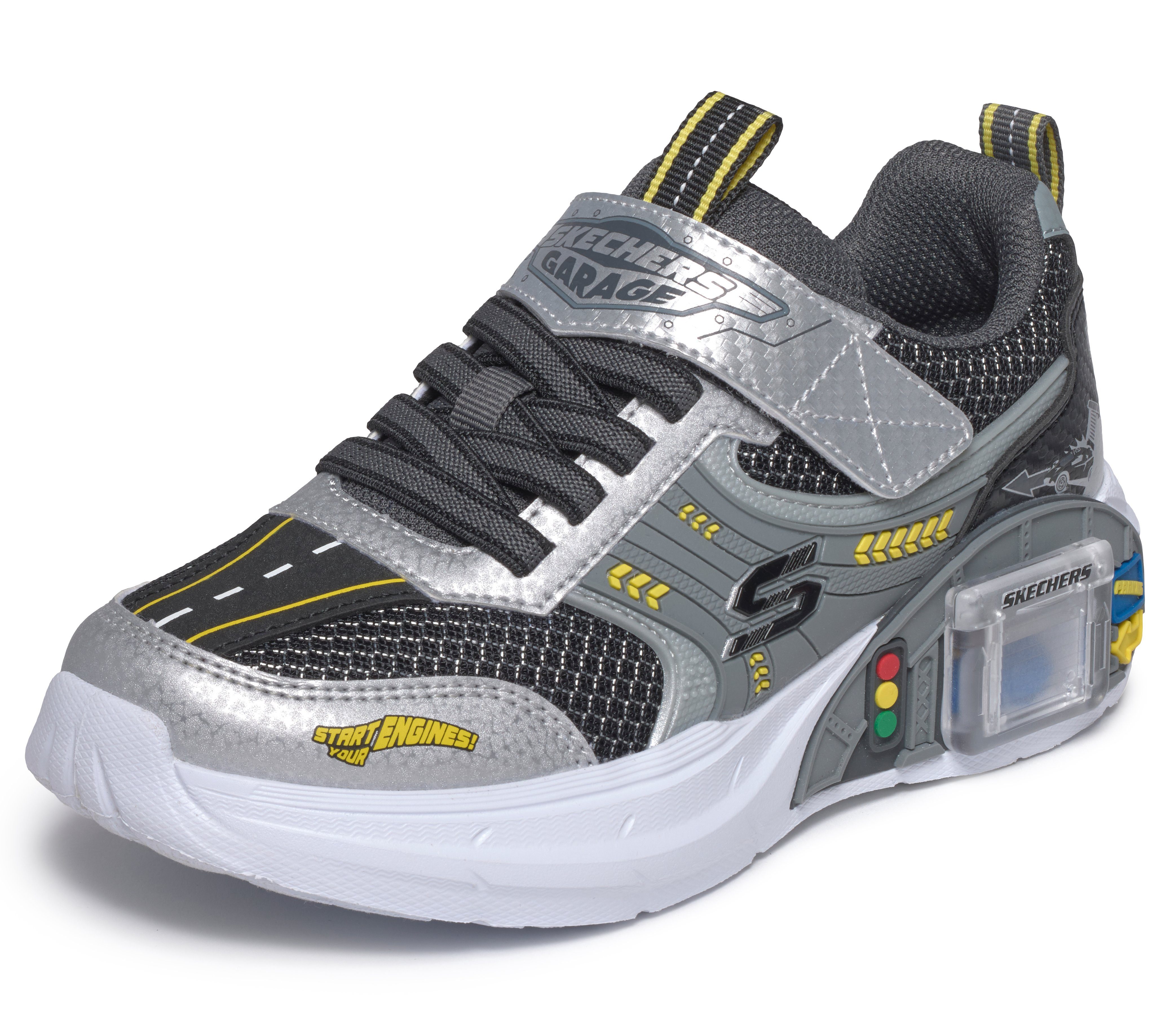 Skechers Compartment & Two Toy Cars Sneaker Kinderschuh mit integriertem Toy Car, Größenschablone zum Download
