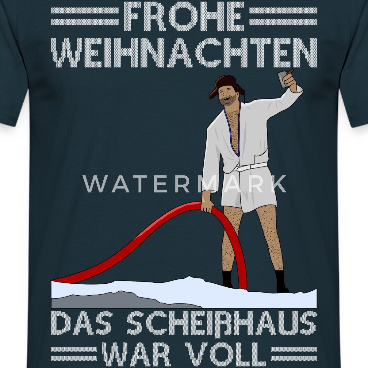 Spreadshirt T-Shirt Frohe Weihnachten Scheißhaus War Voll Ugly Christmas Männer T-Shirt (1-tlg)