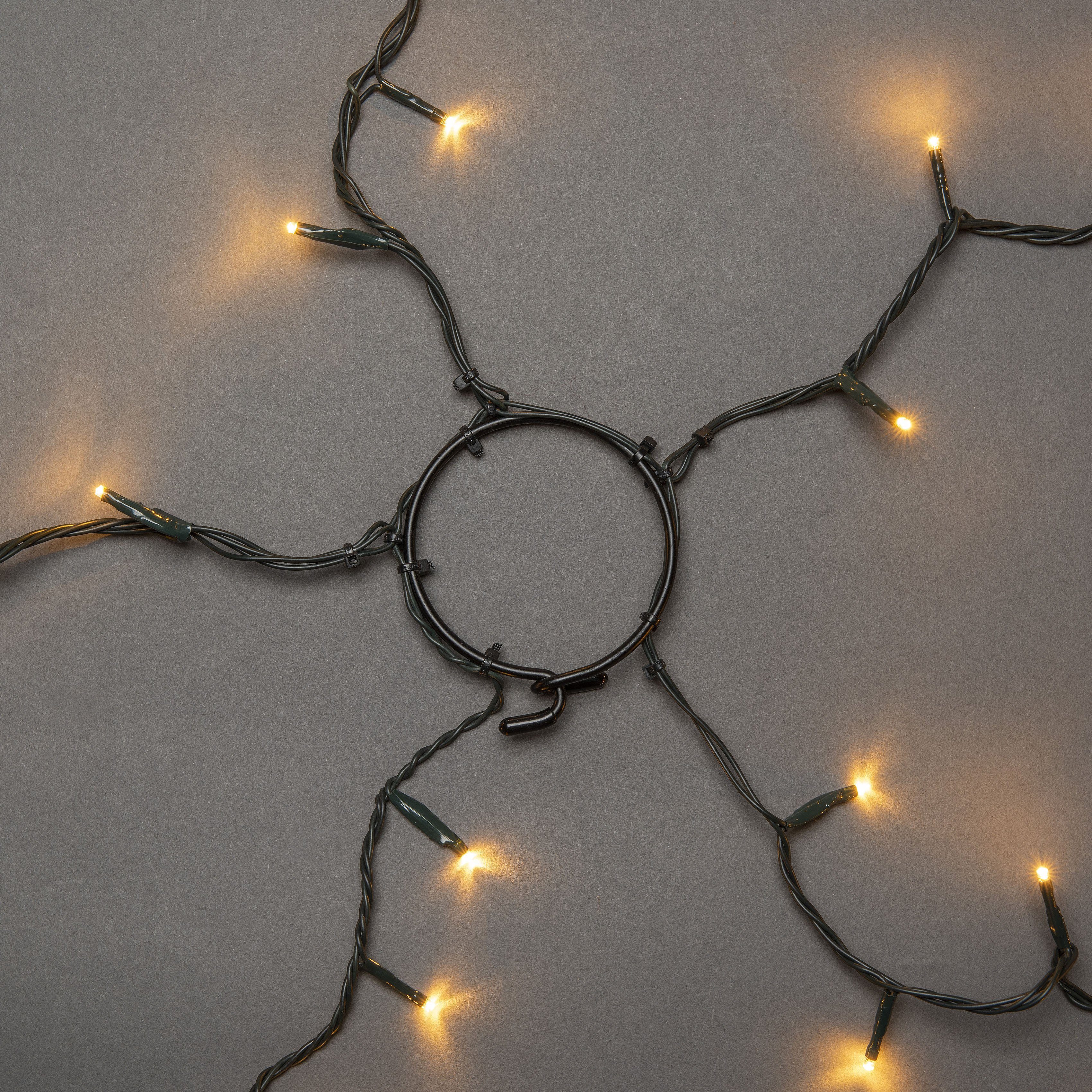 vormontiert Stränge LED-Baummantel 40 Ring, Christbaumschmuck, à 5 LED mit Weihnachtsdeko, Dioden, KONSTSMIDE 200-flammig, Lichterkette