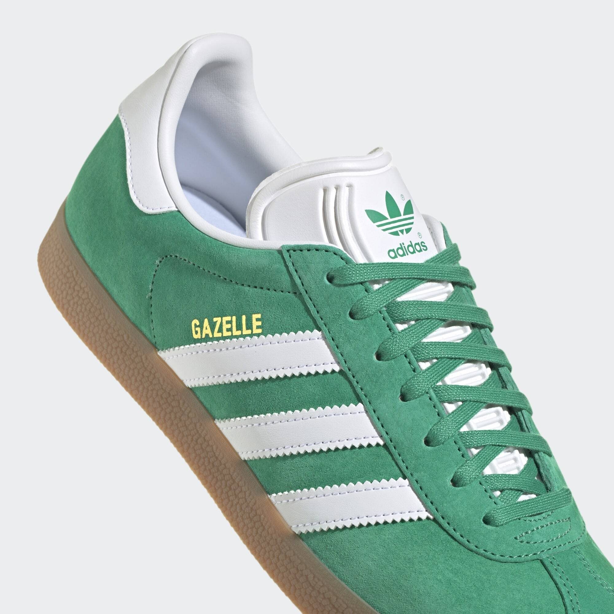 White SCHUH Originals Green / Gum / adidas Cloud GAZELLE Court Sneaker