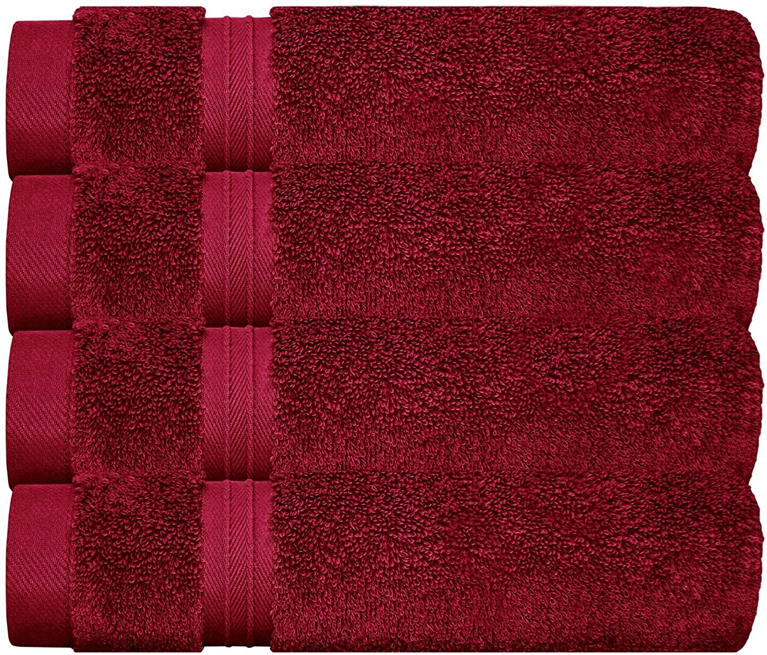 Rubin Linz, Rot Kuschelige Lashuma dunkel Gästetücher 30x50 rot Frottee (4-St), cm Gästehandtücher