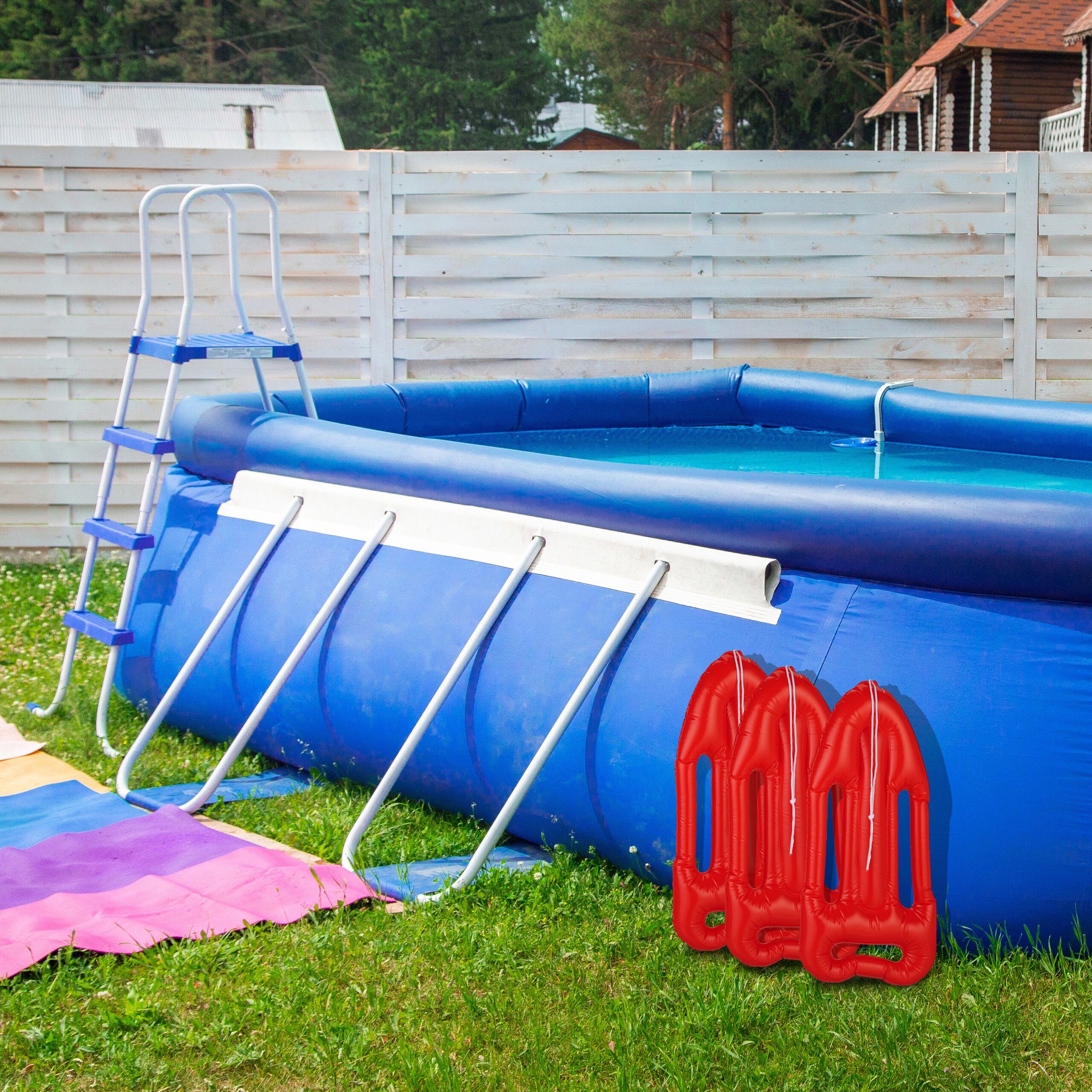 relaxdays Aufblasbares Partyzubehör Rettungsboje aufblasbar 3er Set