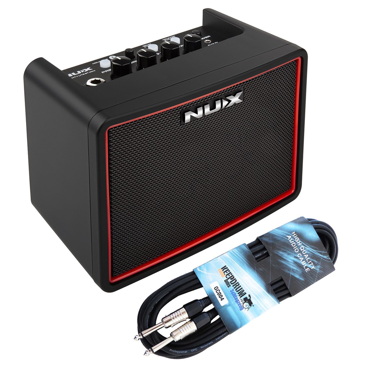 Nux Nux Gitarren-Verstärker Mighty Lite BT MKII mit Klinkenkabel Verstärker (3,00 W, Vorteils-Set mit Klinkenkabel)