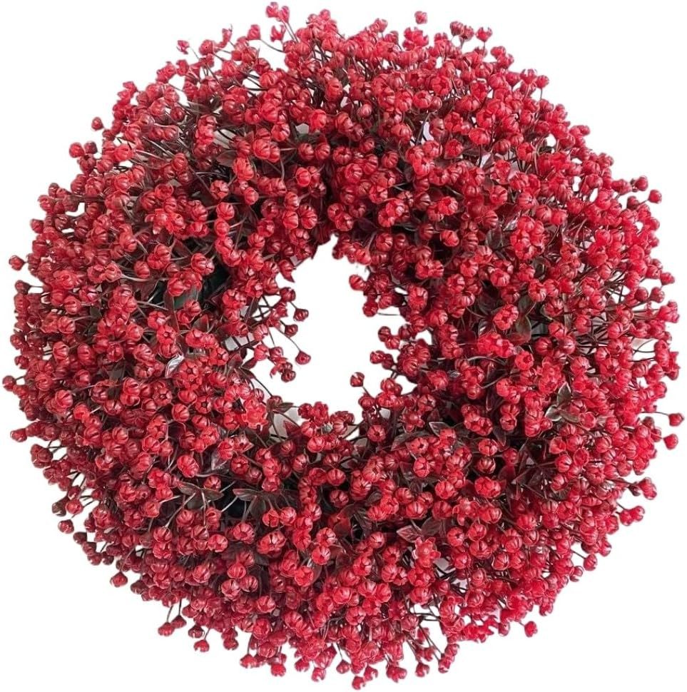 Kunstkranz Türkranz Ganzjährig Außen Deko, Künstlicher Blumenkranz Deko, Agger, für Haustür,Frühling Sommer Außen Türkranz Modern Deko