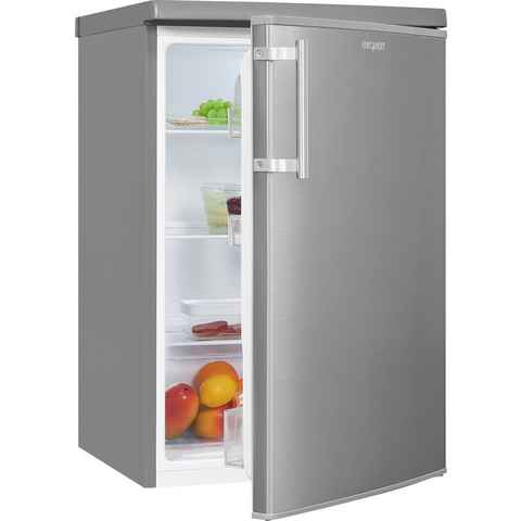 exquisit Kühlschrank KS16-V-H-040E inoxlook, 85,5 cm hoch, 55 cm breit, 127 L Volumen
