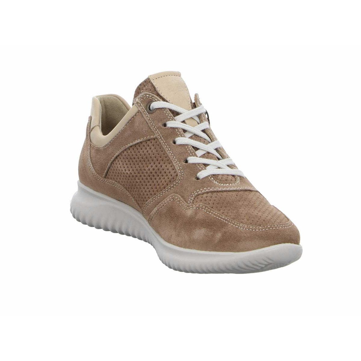 Freizeit Schnürer für Damen in beige Schnürschuh